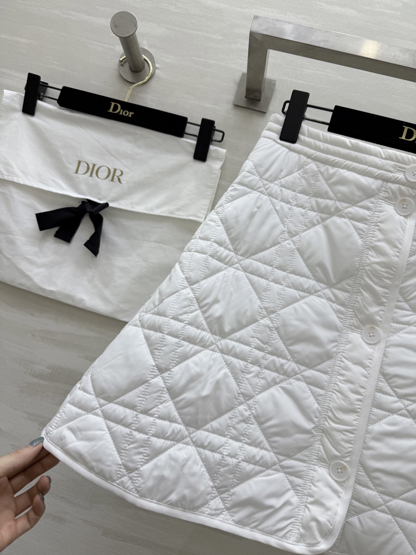 #DIO♡²⁵秋冬新款 戴妃藤格纹A摆夹棉半裙 高品质定制 现货首发size：S/M/L（s码腰围：66