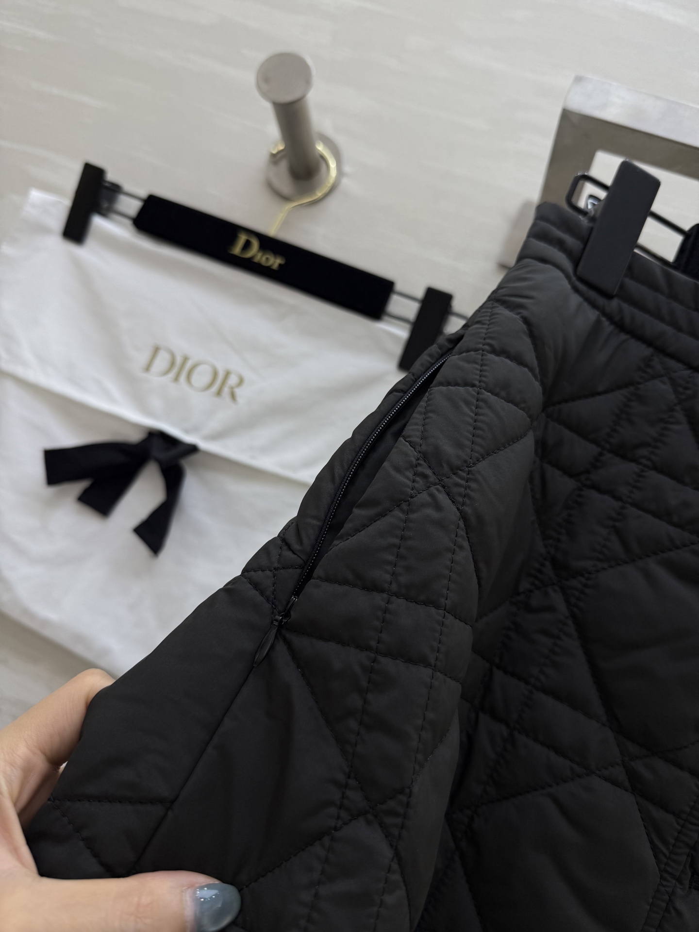 #DIO♡²⁵秋冬新款 戴妃藤格纹A摆夹棉半裙 高品质定制 现货首发size：S/M/L（s码腰围：66