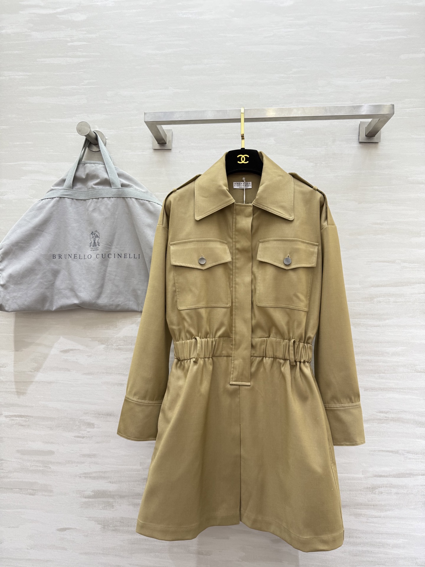 #BC²⁵秋冬新款 复古老钱风长袖收腰连衣裙 高品质定制 现货首发size：S/M/L（s码肩宽：50，