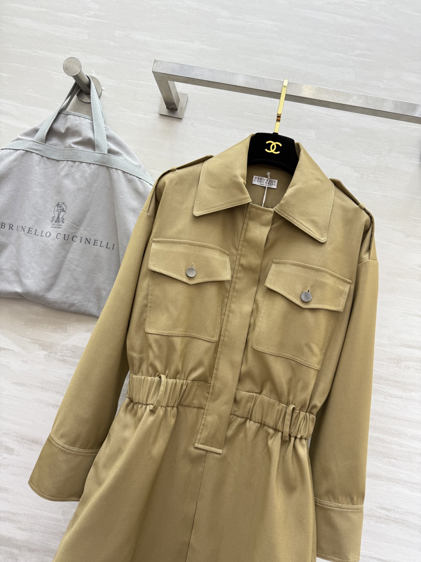 #BC²⁵秋冬新款 复古老钱风长袖收腰连衣裙 高品质定制 现货首发size：S/M/L（s码肩宽：50，