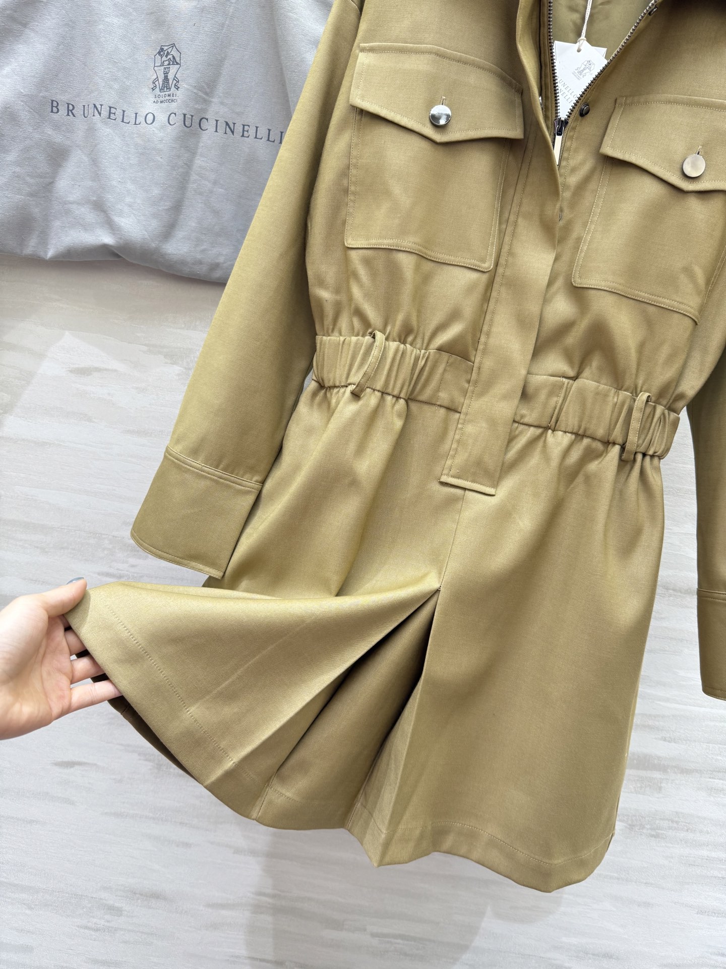 #BC²⁵秋冬新款 复古老钱风长袖收腰连衣裙 高品质定制 现货首发size：S/M/L（s码肩宽：50，