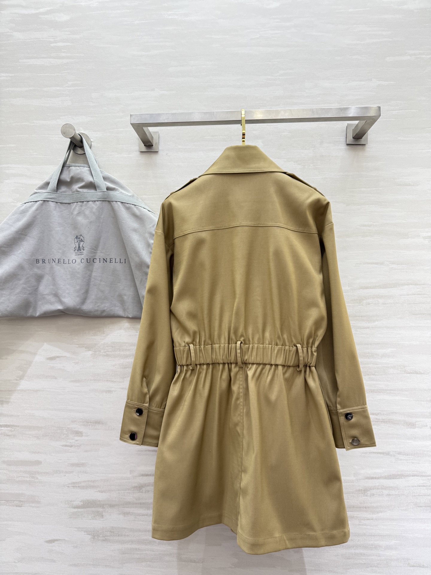 #BC²⁵秋冬新款 复古老钱风长袖收腰连衣裙 高品质定制 现货首发size：S/M/L（s码肩宽：50，