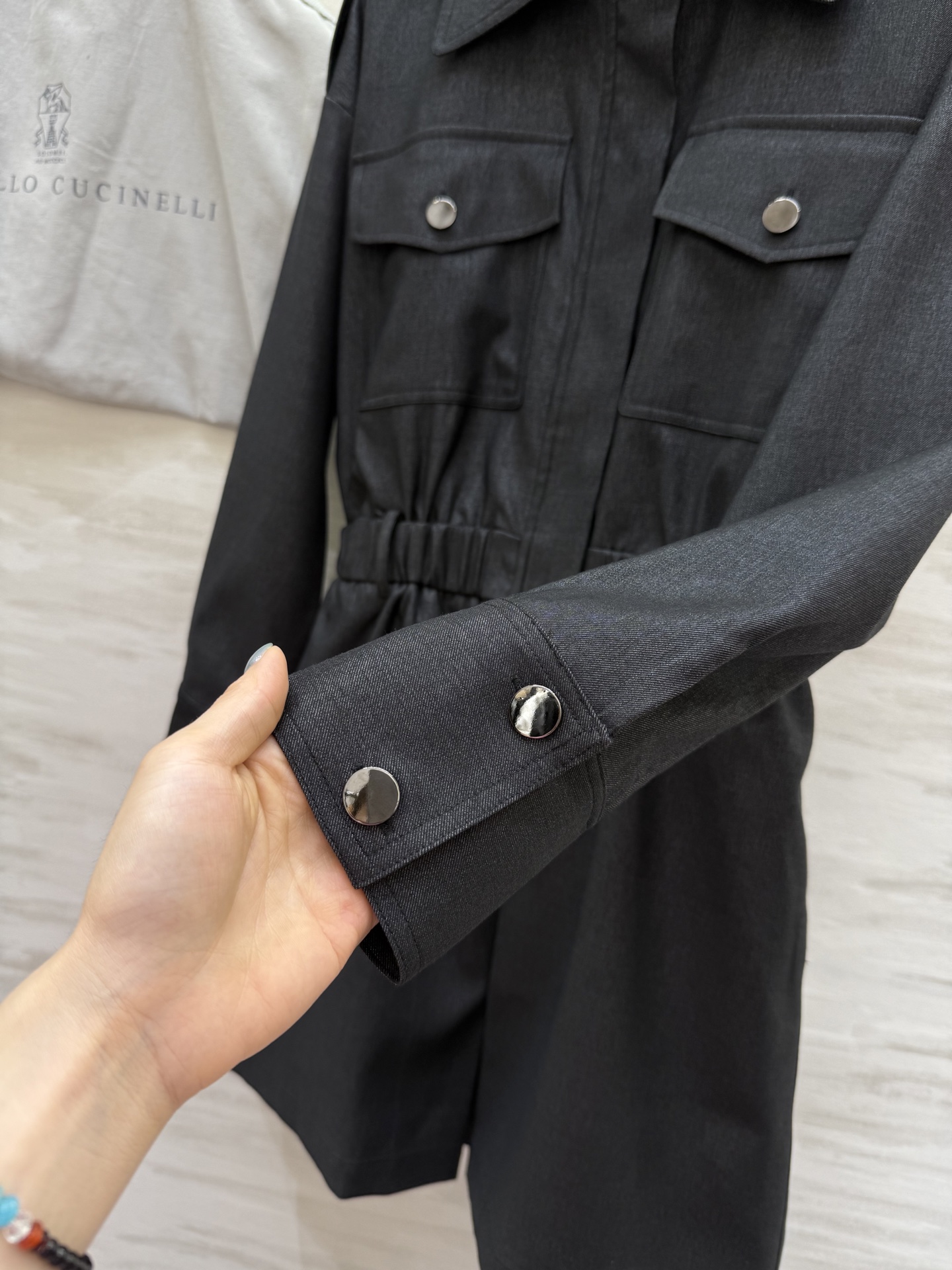 #BC²⁵秋冬新款 复古老钱风长袖收腰连衣裙 高品质定制 现货首发size：S/M/L（s码肩宽：50，