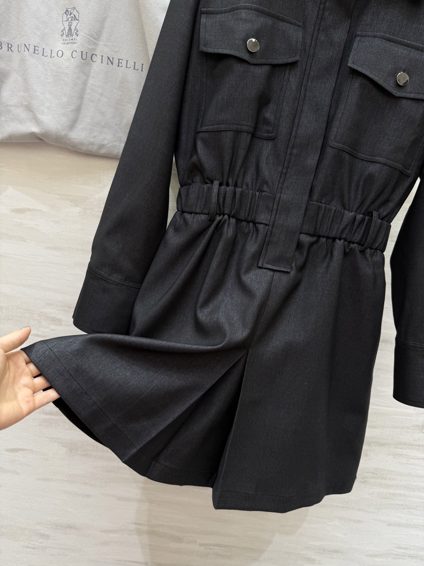 #BC²⁵秋冬新款 复古老钱风长袖收腰连衣裙 高品质定制 现货首发size：S/M/L（s码肩宽：50，