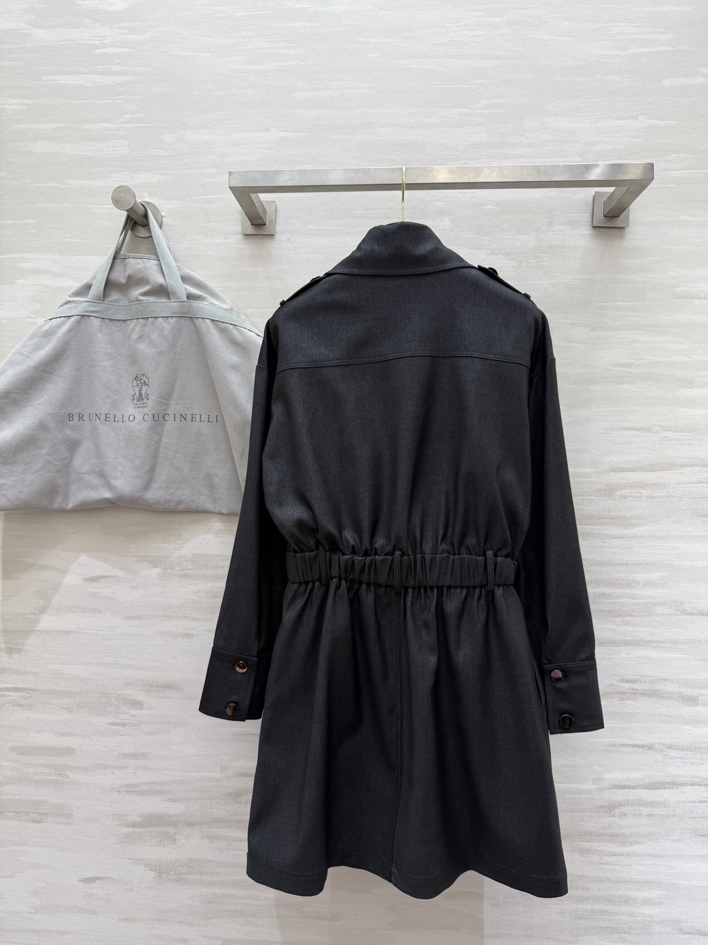 #BC²⁵秋冬新款 复古老钱风长袖收腰连衣裙 高品质定制 现货首发size：S/M/L（s码肩宽：50，