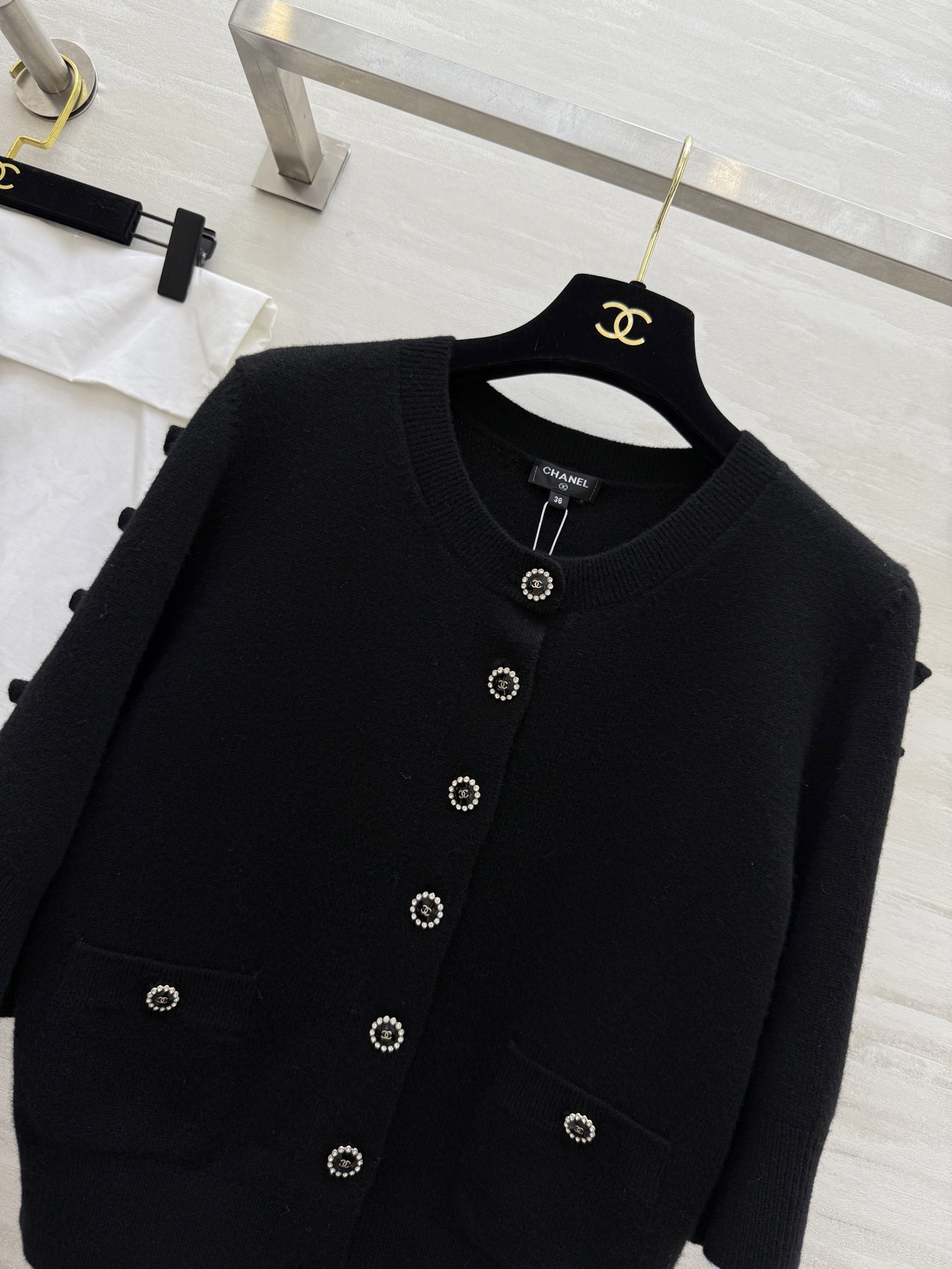 #Chane♡²⁵k 蝴蝶结🎀羊绒开衫 高品质定制 现货首发size：36/38/40（）