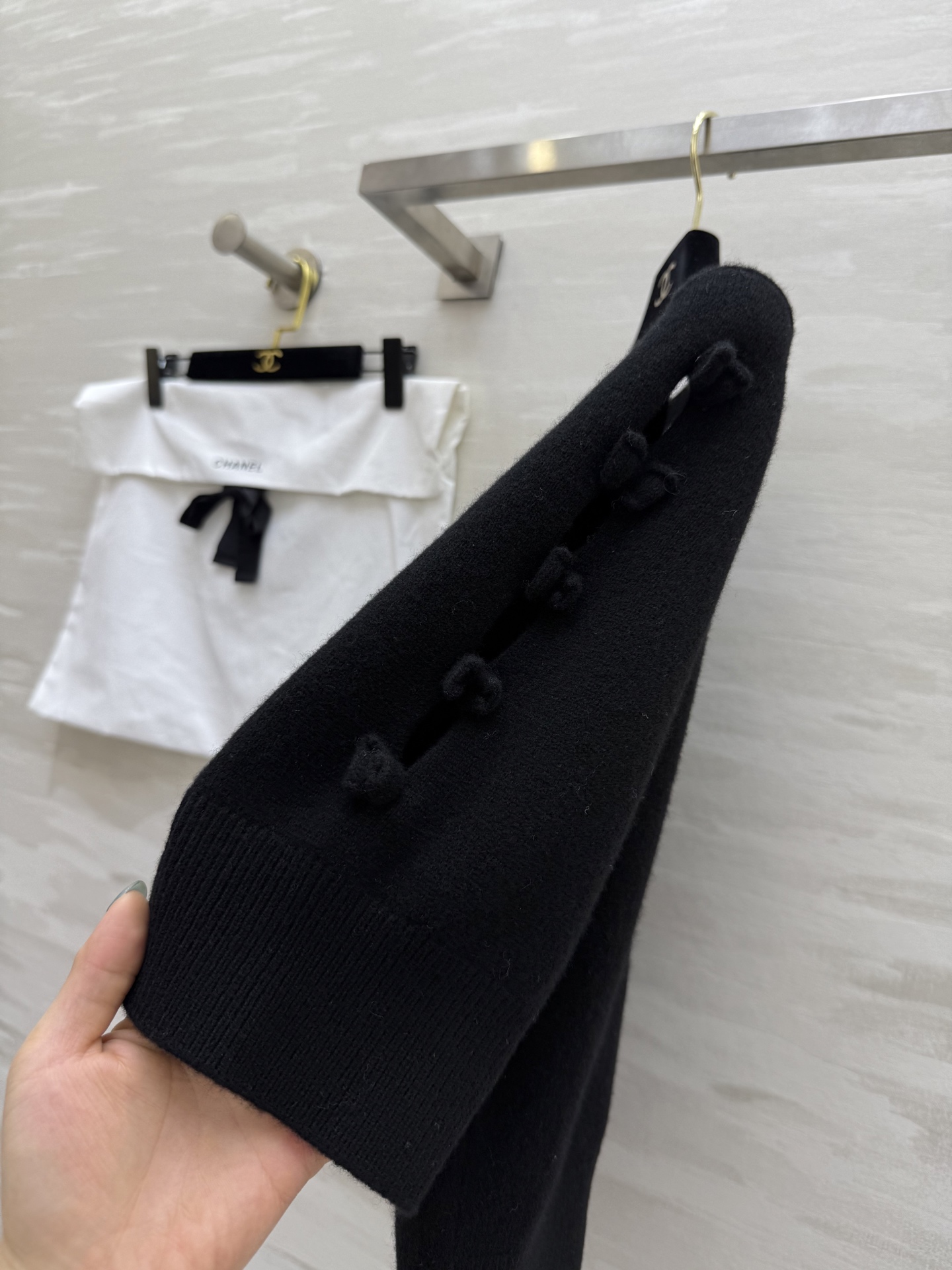 #Chane♡²⁵k 蝴蝶结🎀羊绒开衫 高品质定制 现货首发size：36/38/40（）