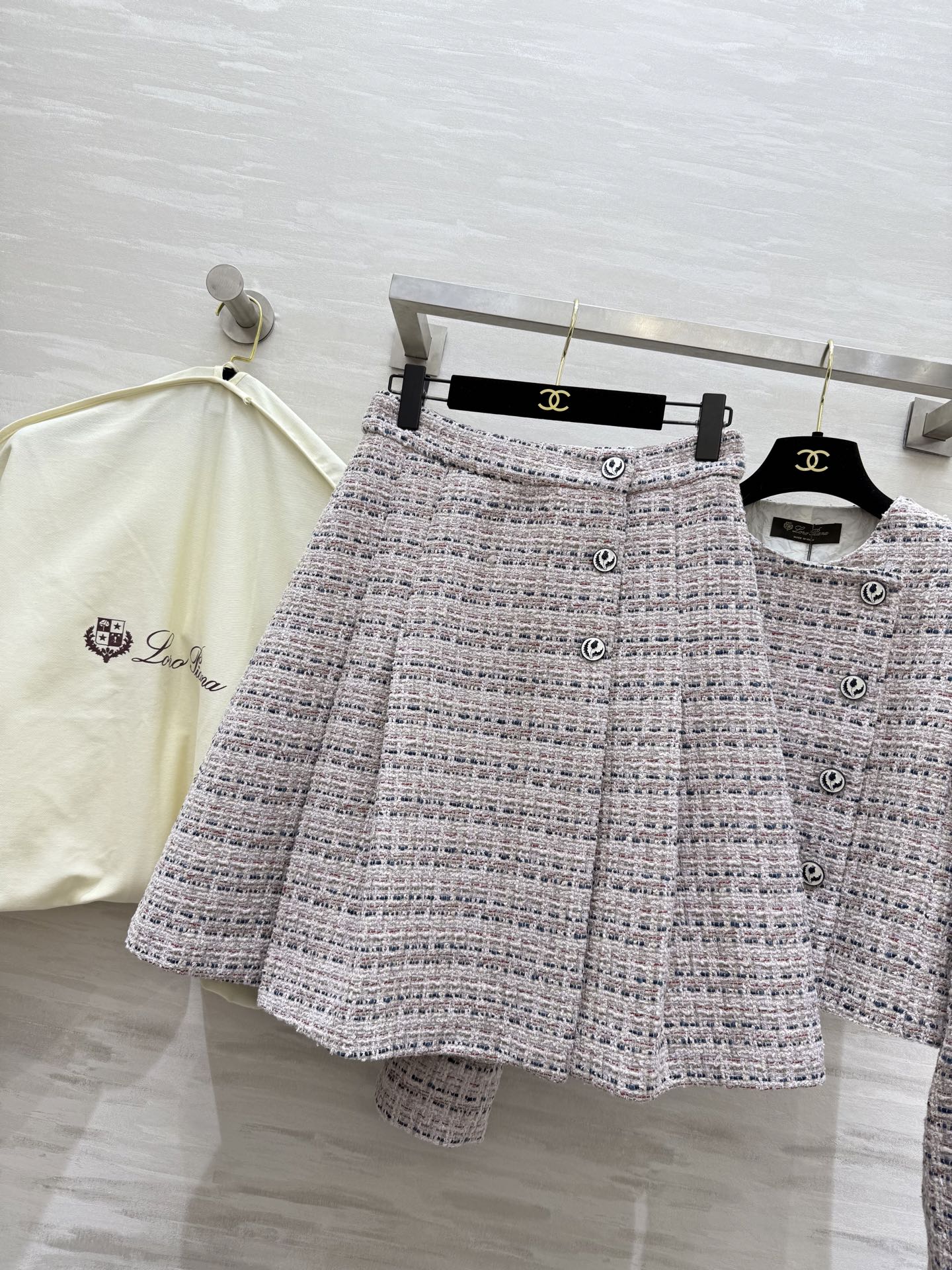 #LoroPian♡²⁵Fw秋冬新款 羊毛呢花呢系列 高版出品 定制绵羊毛➕马海毛混纺粗花呢面料自带精致