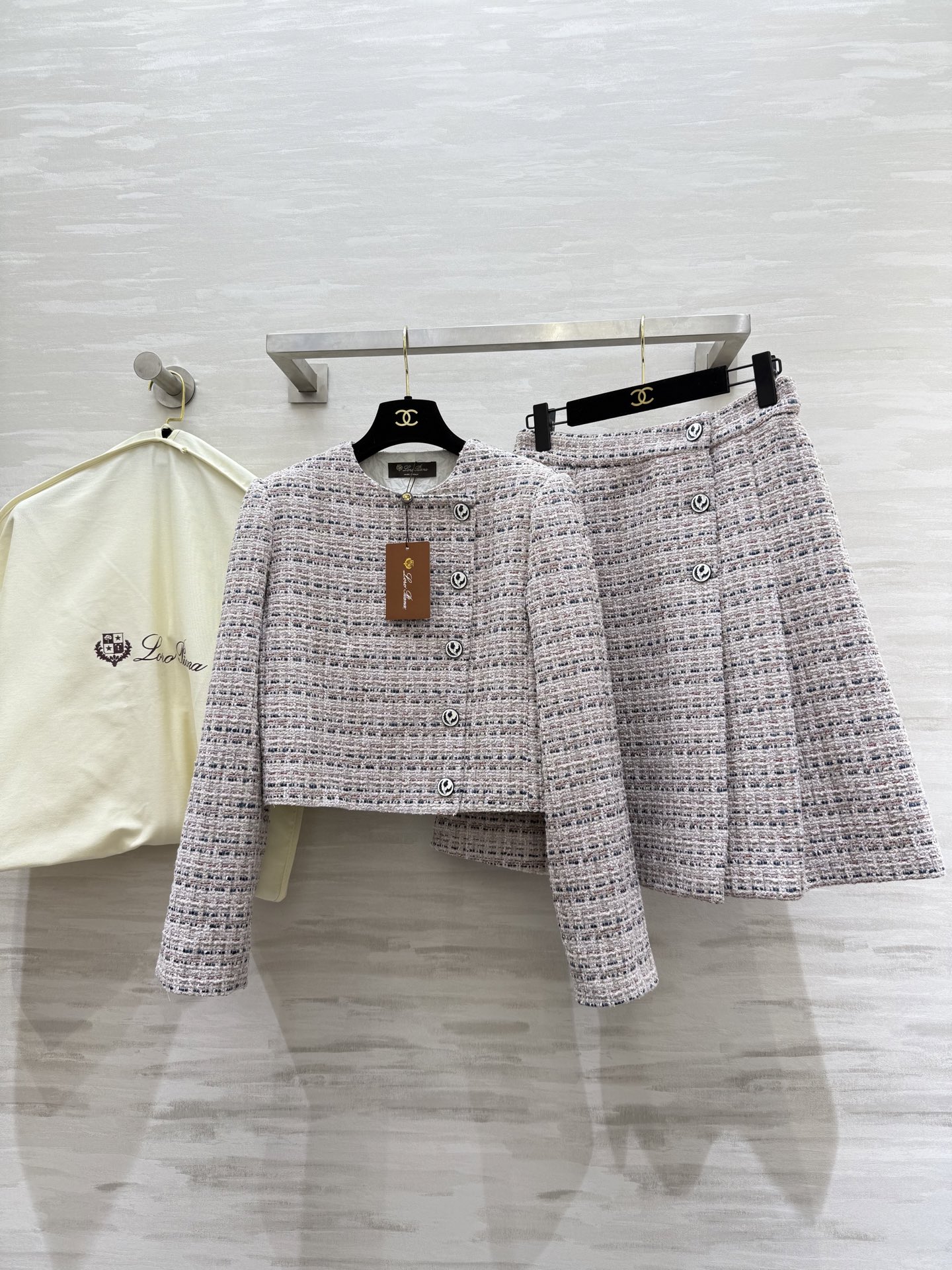 #LoroPian♡²⁵Fw秋冬新款 羊毛呢花呢系列 高版出品 定制绵羊毛➕马海毛混纺粗花呢面料自带精致