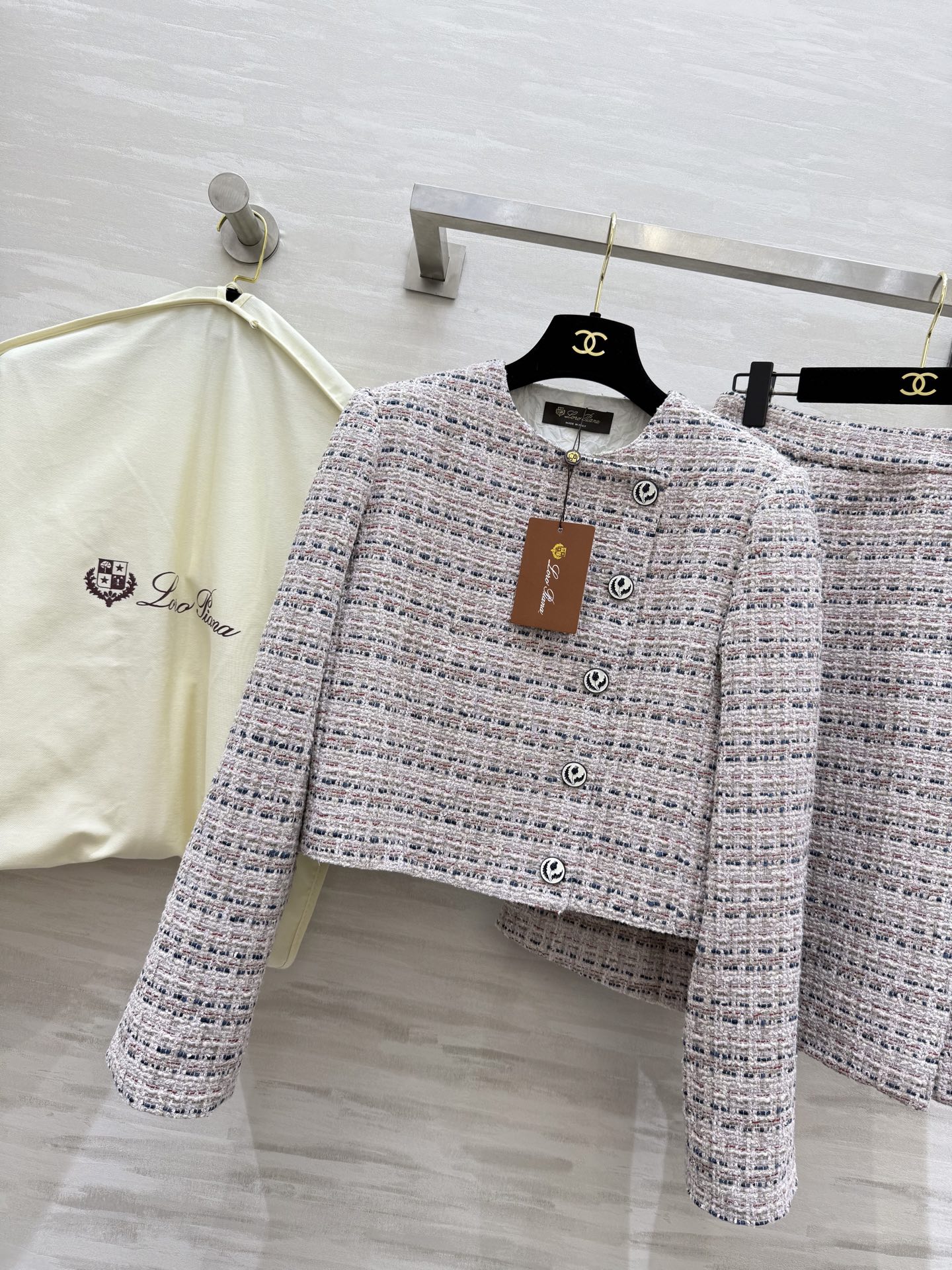 #LoroPian♡²⁵Fw秋冬新款 羊毛呢花呢系列 高版出品 定制绵羊毛➕马海毛混纺粗花呢面料自带精致