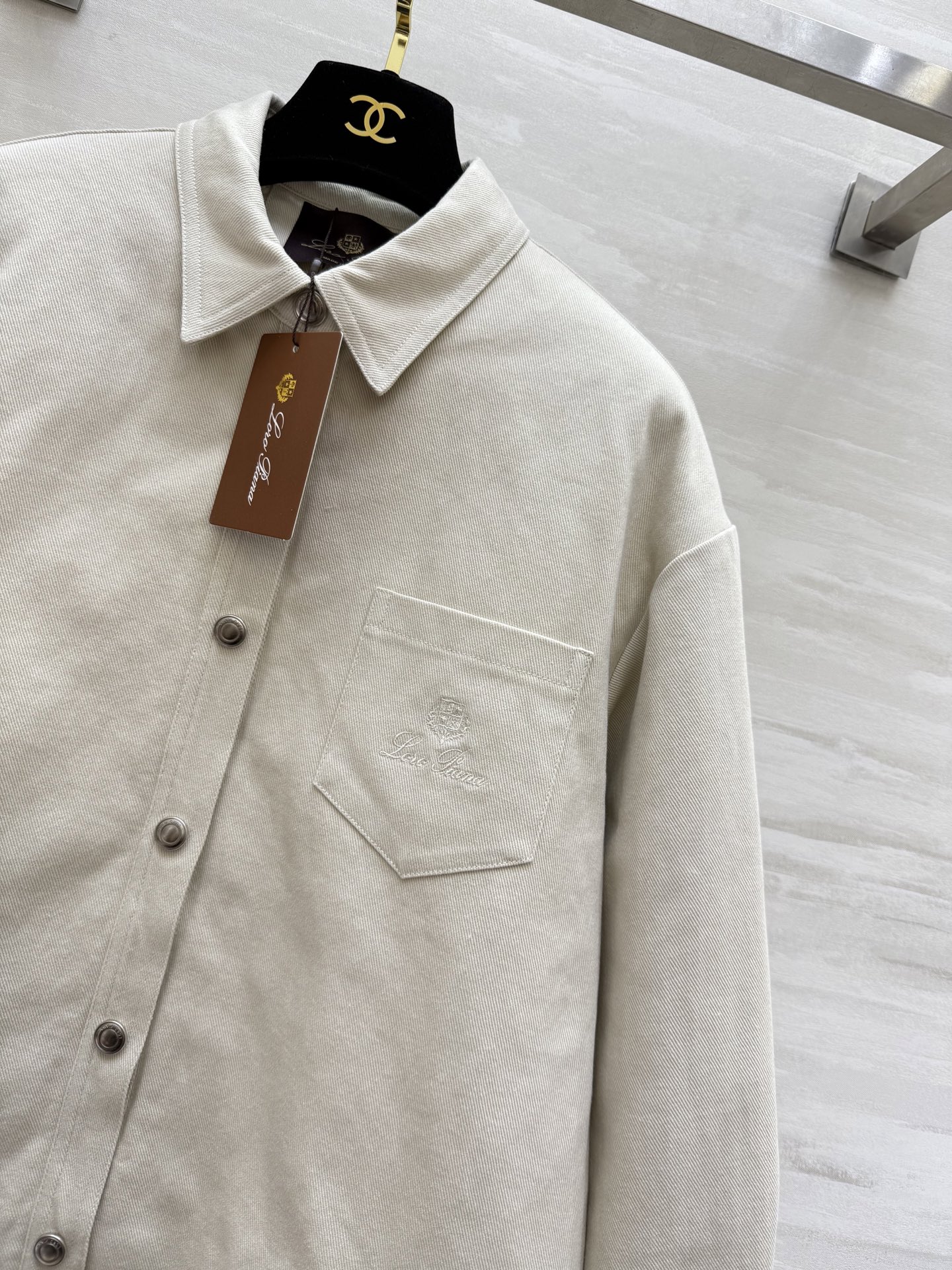 #lP🌹²⁵秋冬新款 衬衣式棉服外套 内里夹棉保暖舒适 衬衣式设计松弛有度 高品质 现货首发size：S