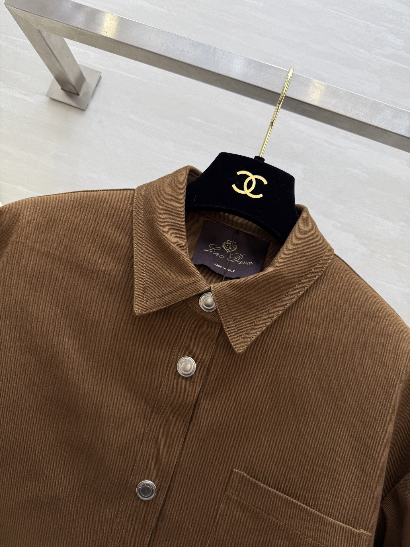 #lP🌹²⁵秋冬新款 衬衣式棉服外套 内里夹棉保暖舒适 衬衣式设计松弛有度 高品质 现货首发size：S