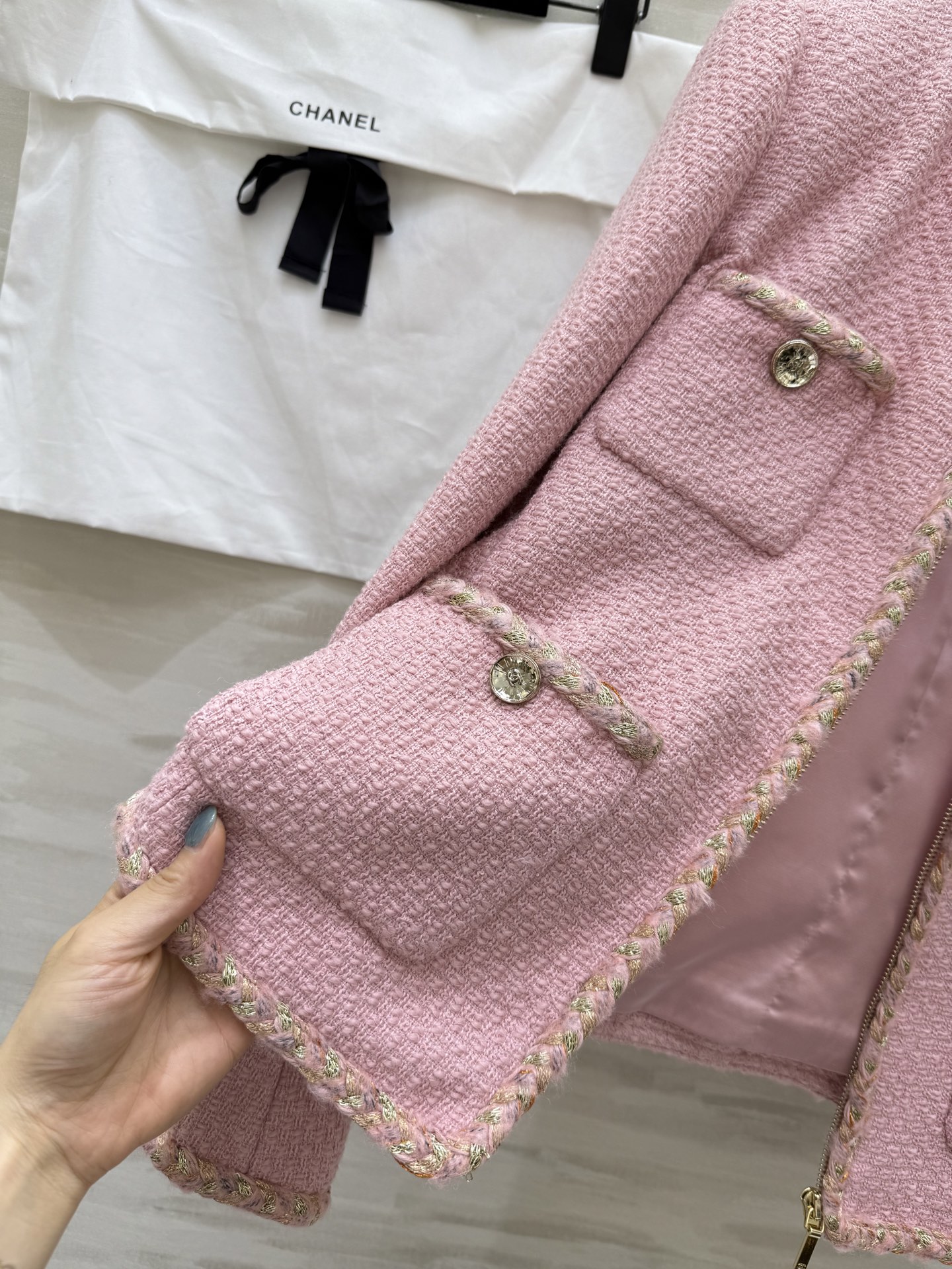 #Chane♡²⁵秋冬新款 财阀千金羊毛编织花呢外套 高品质定制 现货首发size：36/38/40（3