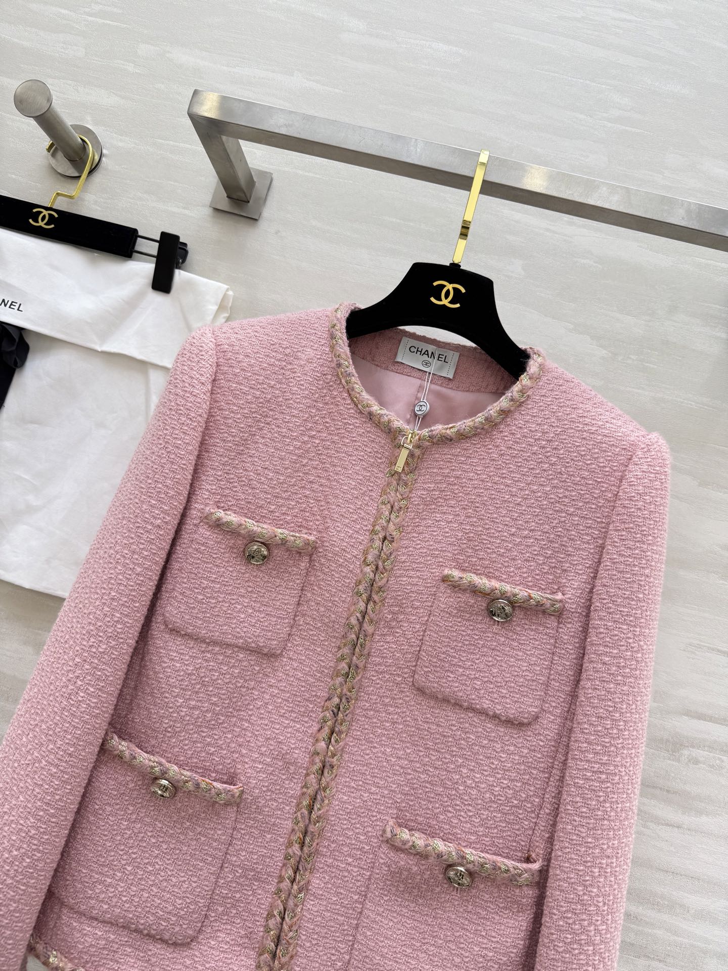 #Chane♡²⁵秋冬新款 财阀千金羊毛编织花呢外套 高品质定制 现货首发size：36/38/40（3