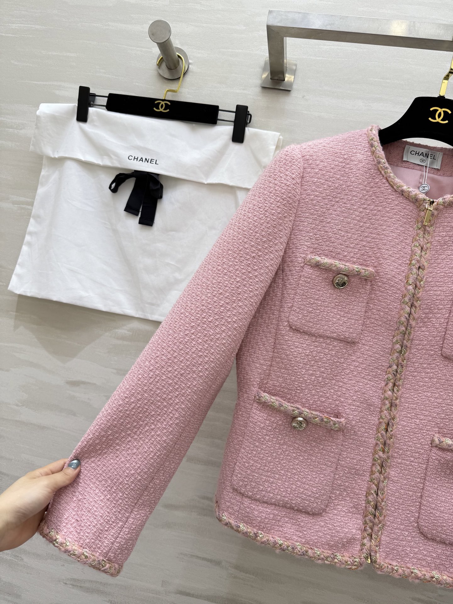 #Chane♡²⁵秋冬新款 财阀千金羊毛编织花呢外套 高品质定制 现货首发size：36/38/40（3