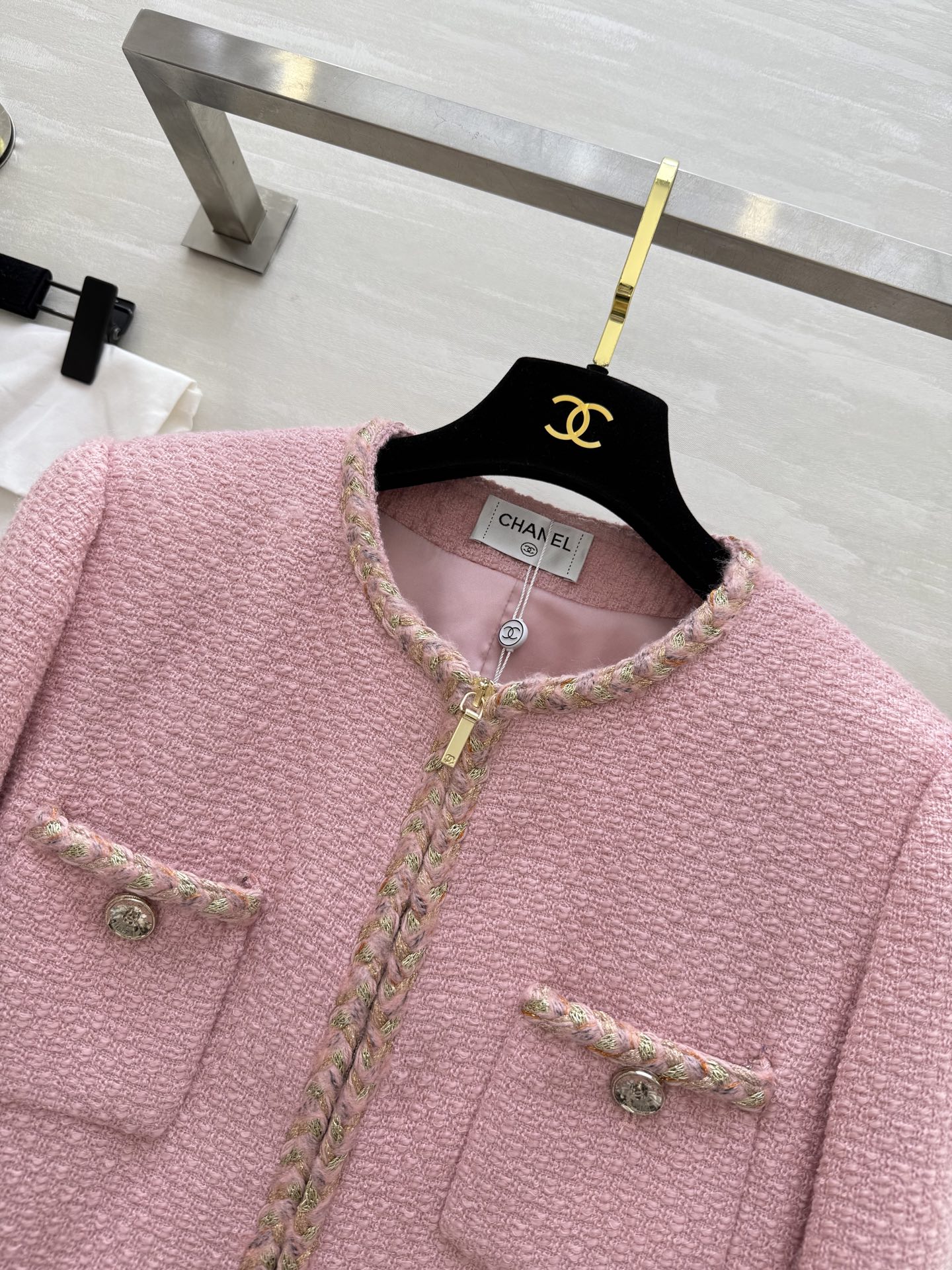 #Chane♡²⁵秋冬新款 财阀千金羊毛编织花呢外套 高品质定制 现货首发size：36/38/40（3