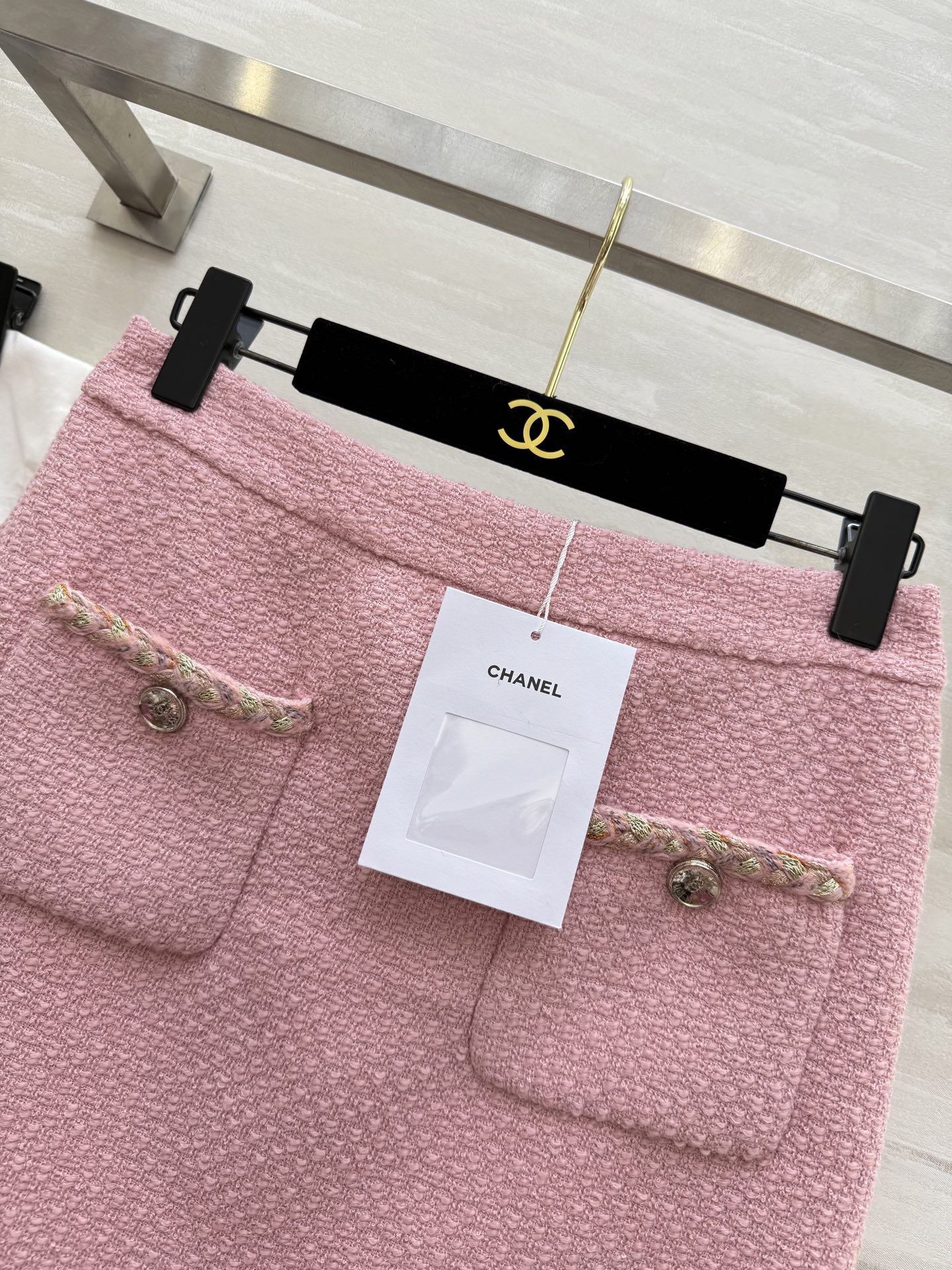 #Chane♡²⁵秋冬新款 羊毛编织花呢半裙 高品质定制 现货首发size：36/38/40（36码腰围