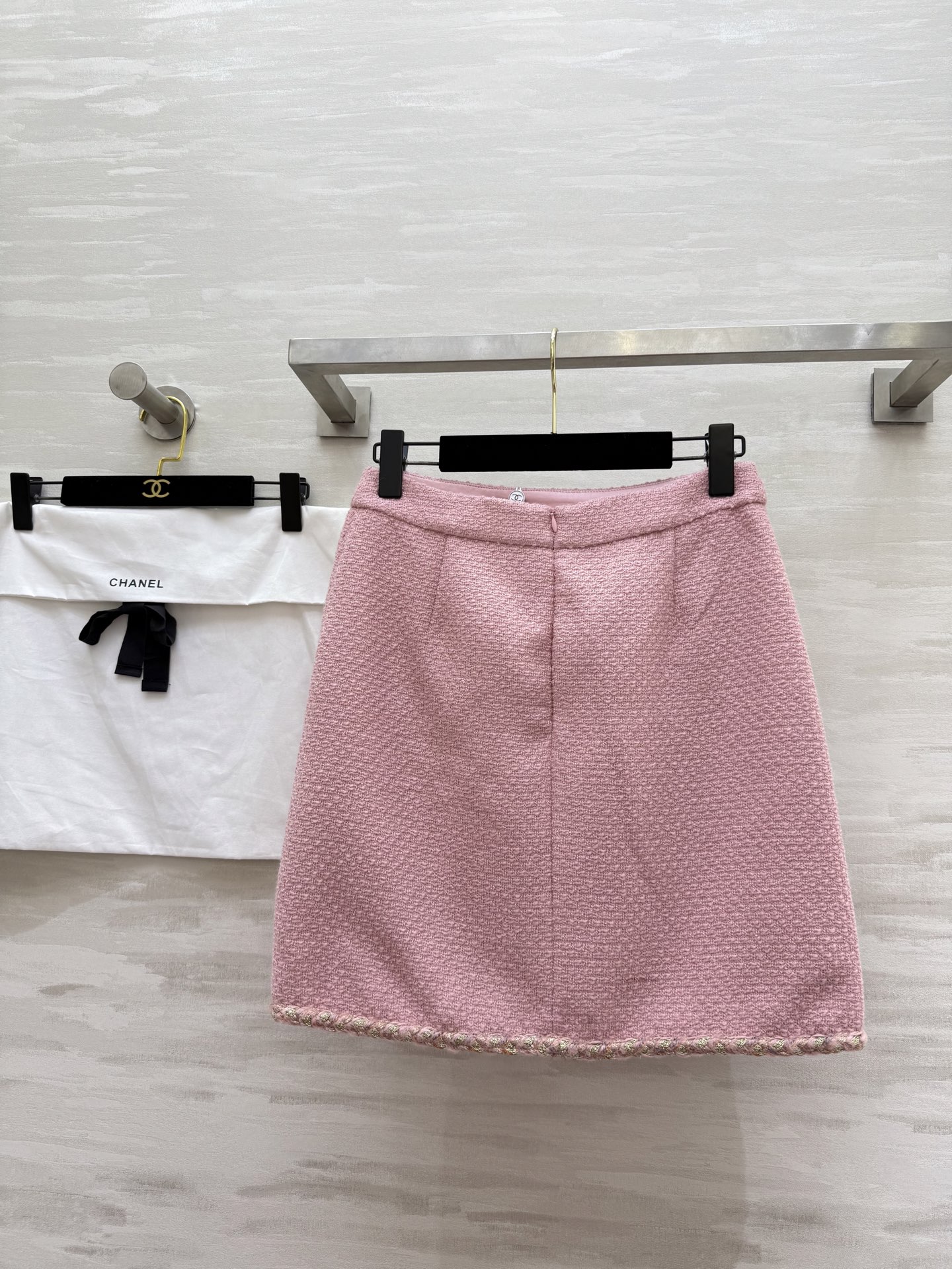 #Chane♡²⁵秋冬新款 羊毛编织花呢半裙 高品质定制 现货首发size：36/38/40（36码腰围