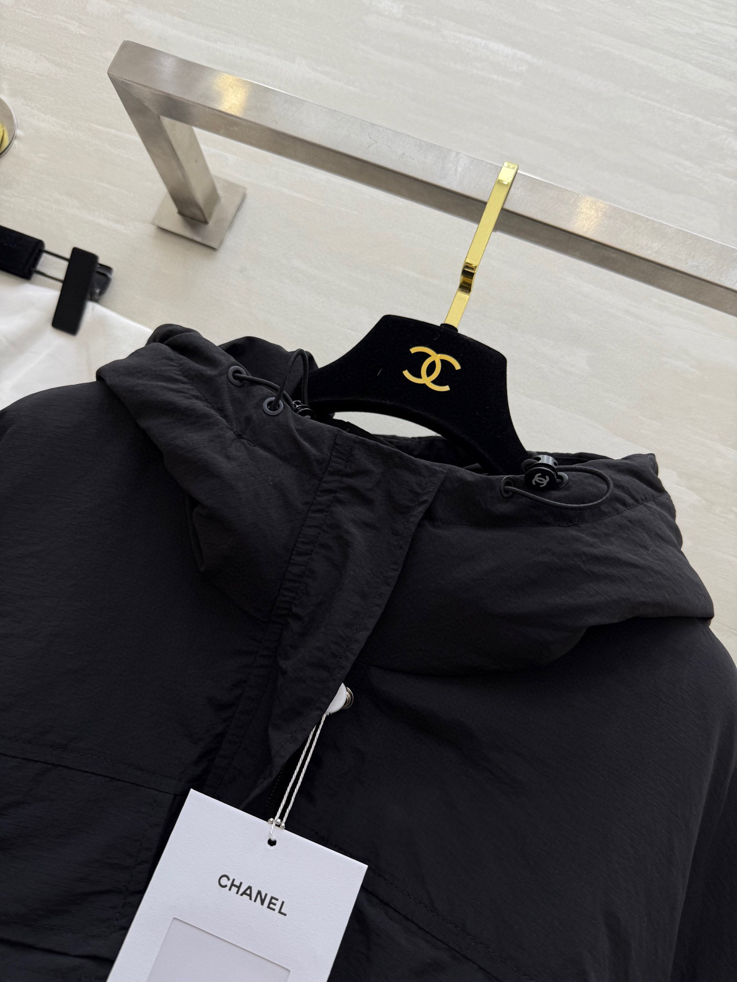 #Chane♡²⁵秋冬新款 中古系列 连帽短款夹克羽绒棉服 高品质定制 现货首发size：36/38/4