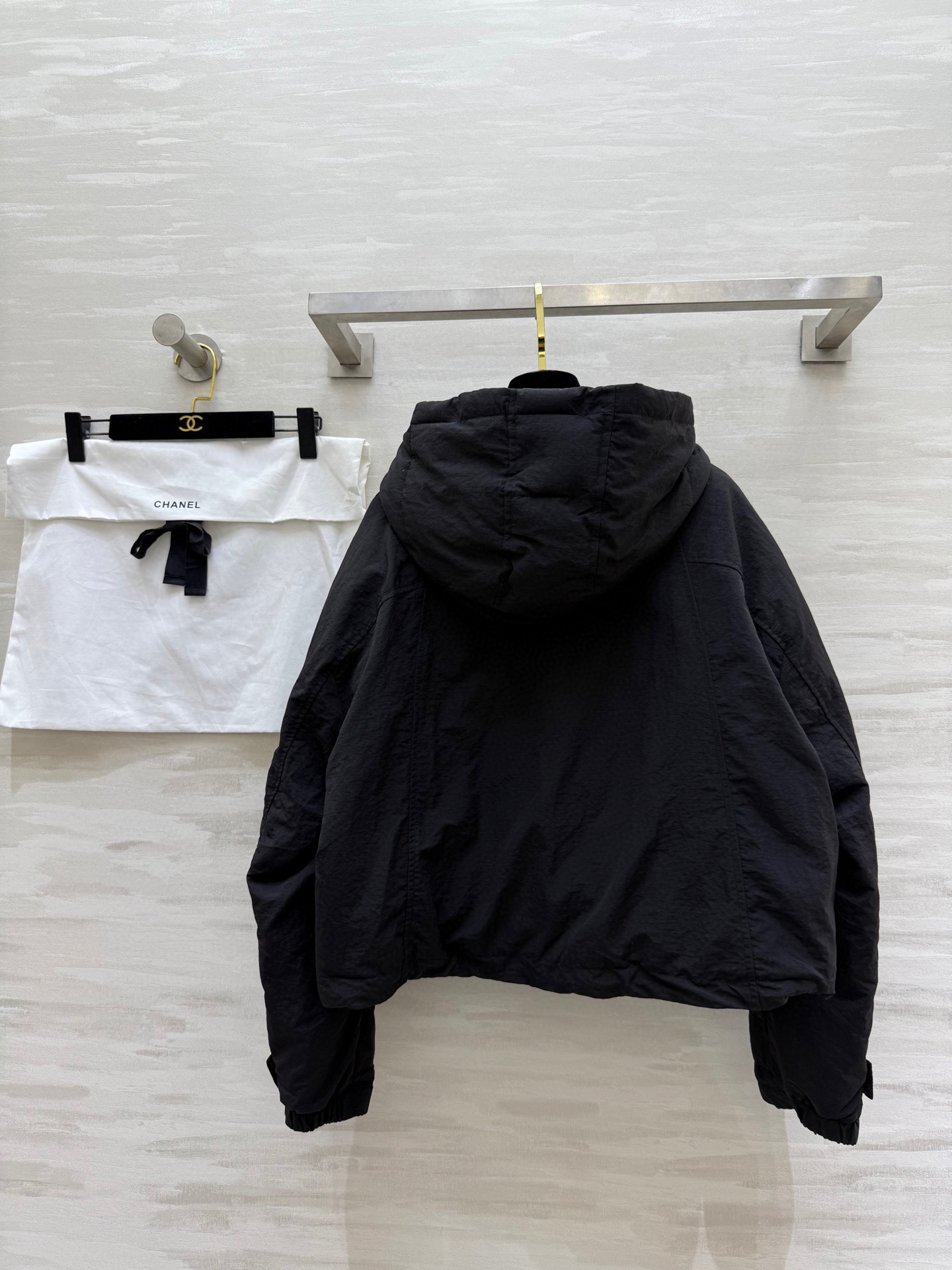 #Chane♡²⁵秋冬新款 中古系列 连帽短款夹克羽绒棉服 高品质定制 现货首发size：36/38/4