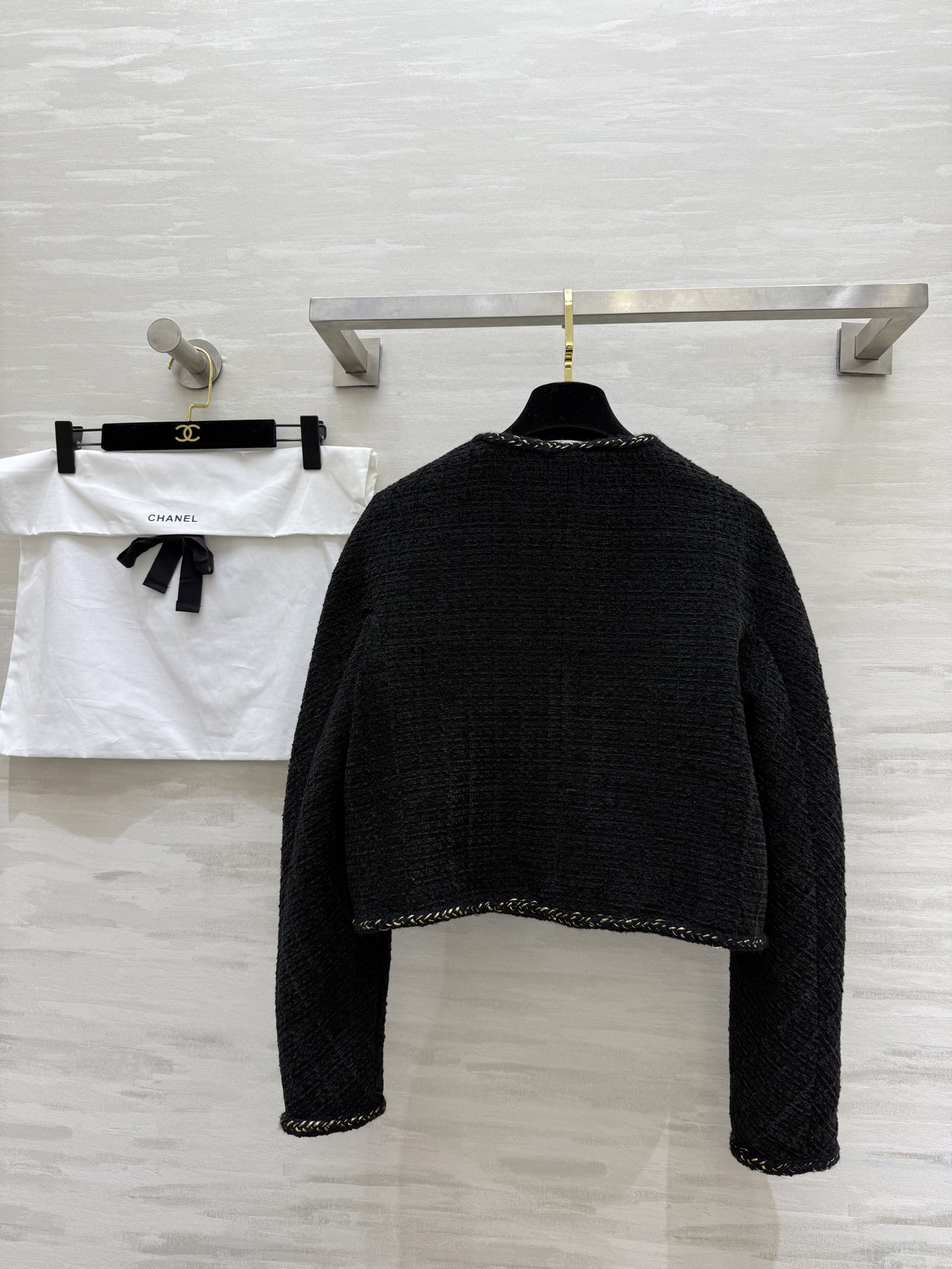 #Chane♡²⁵秋冬新款 编织软花呢外套 金属扣点缀精致高级 高品质 现货首发size：36/38/4