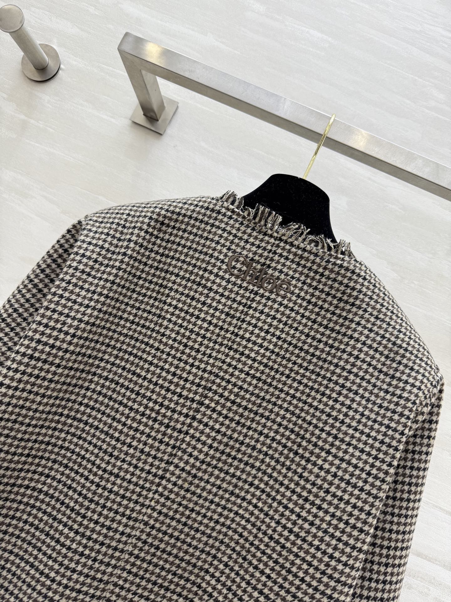 #Chlo♡²⁵秋冬新款 羊毛格纹中长款外套 高品质定制 现货首发size：S/M/L（s码胸围：104