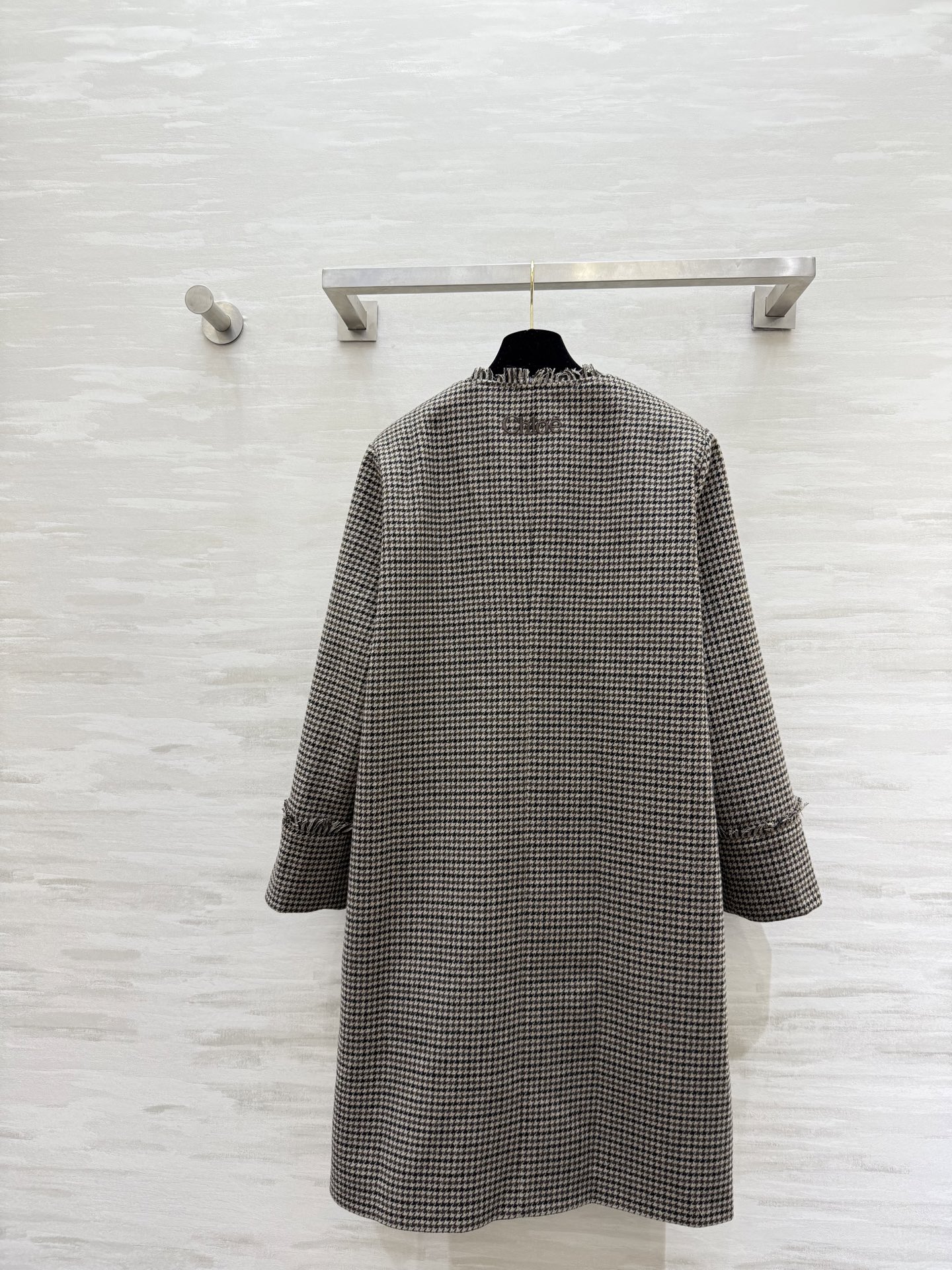 #Chlo♡²⁵秋冬新款 羊毛格纹中长款外套 高品质定制 现货首发size：S/M/L（s码胸围：104