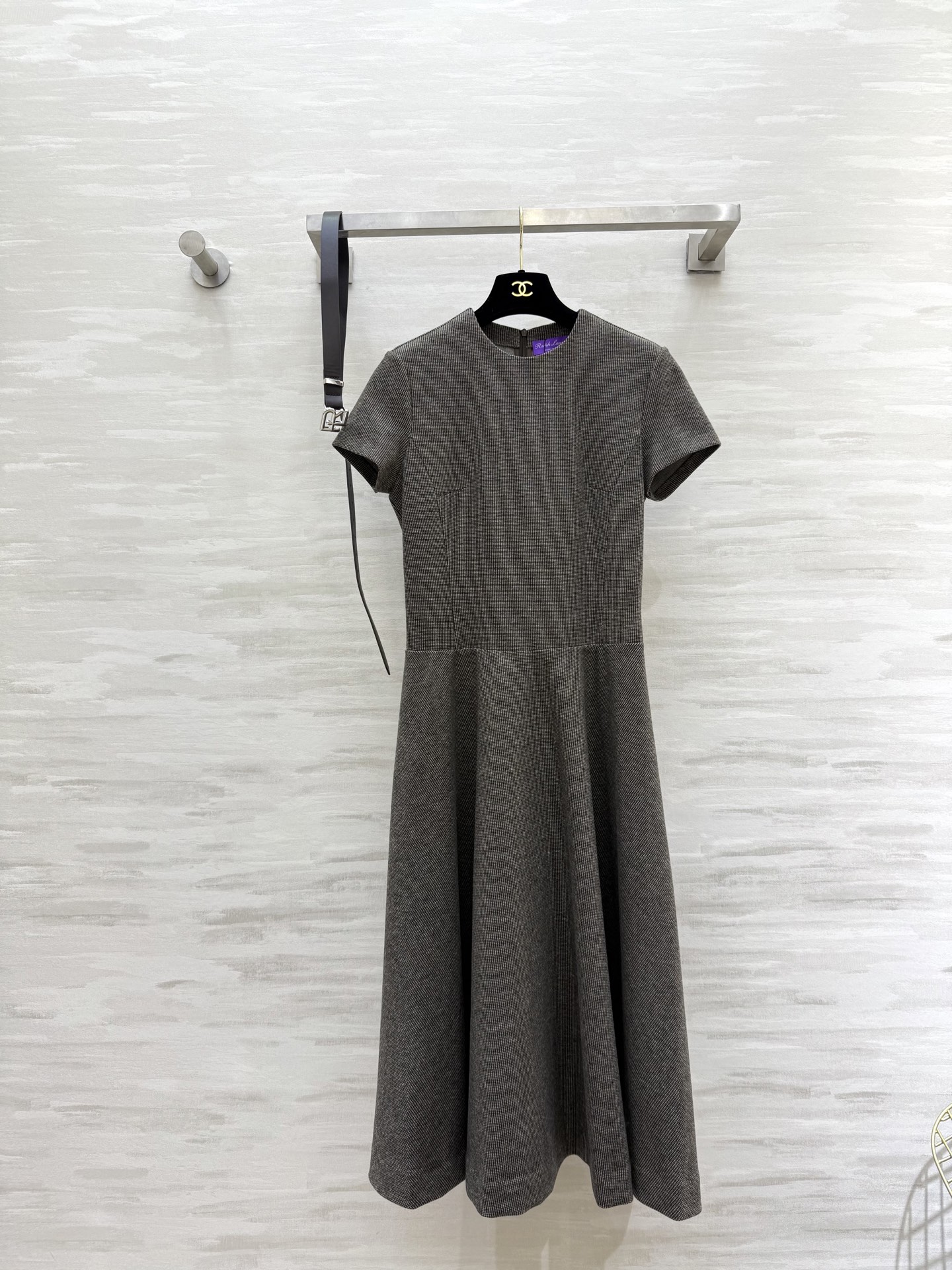 #Ralph Laure♡²⁵秋冬新款 紫標老钱风短袖连衣裙 定制复古格纹面料 高品质 现货首发size