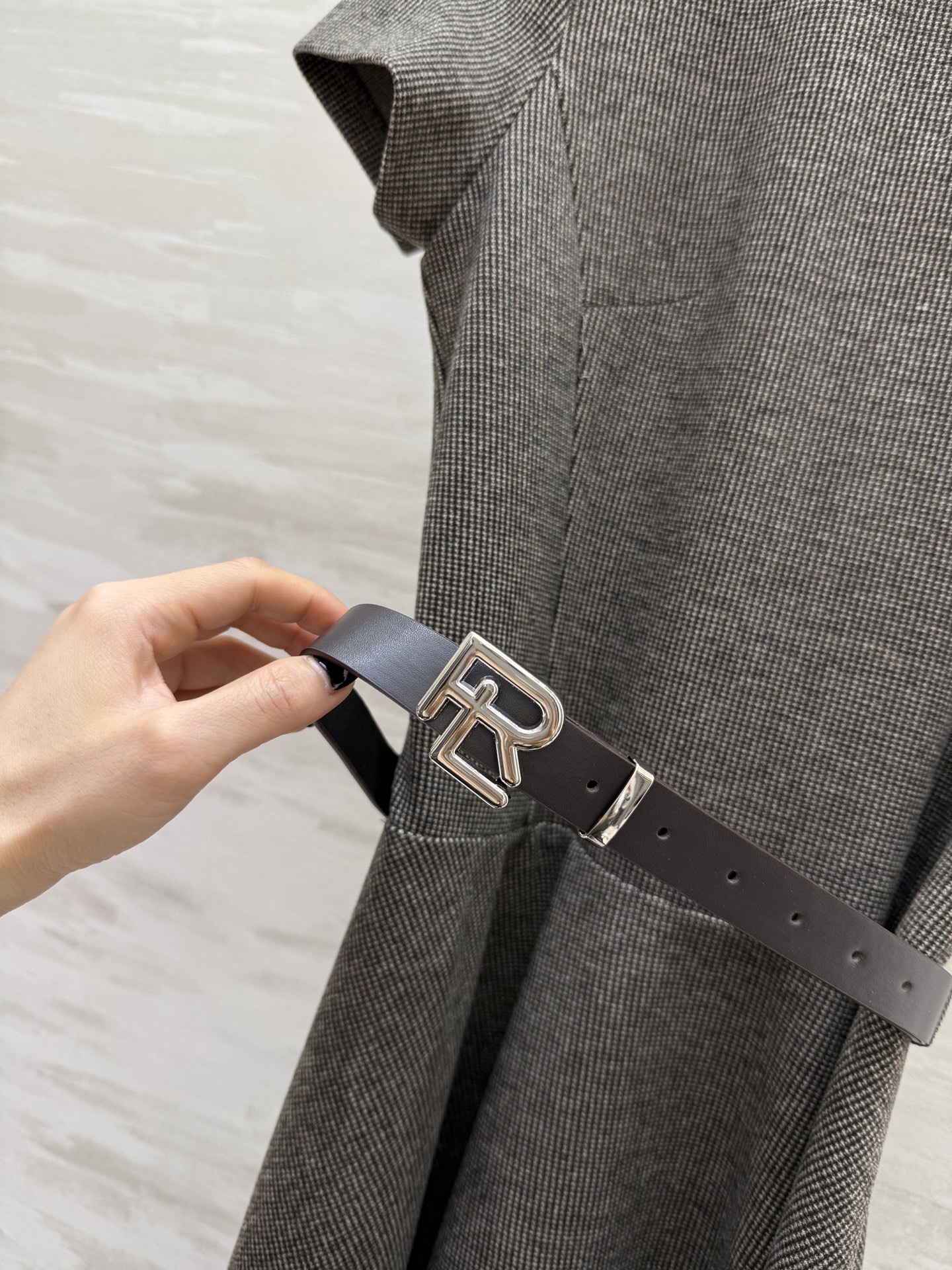 #Ralph Laure♡²⁵秋冬新款 紫標老钱风短袖连衣裙 定制复古格纹面料 高品质 现货首发size