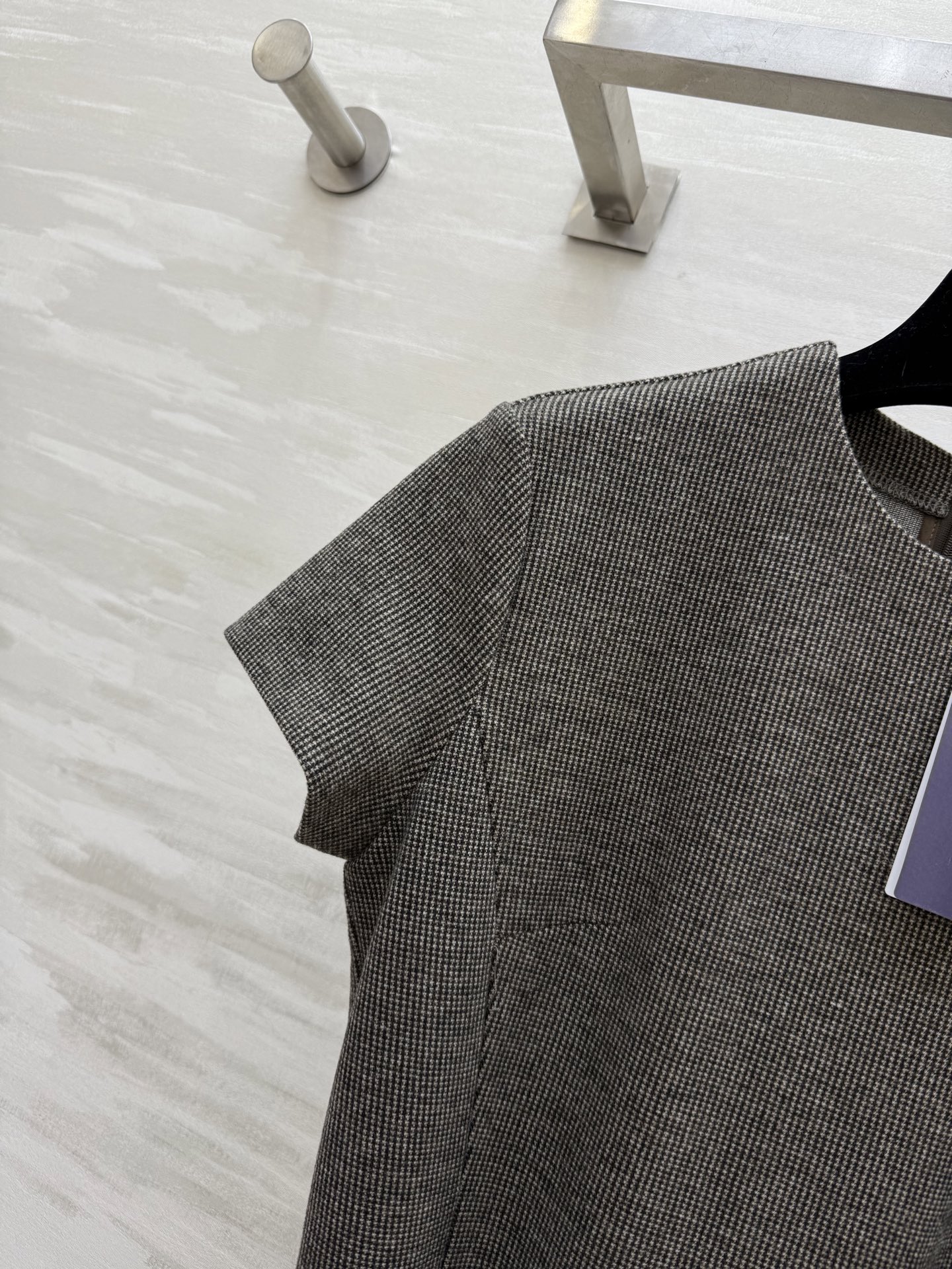 #Ralph Laure♡²⁵秋冬新款 紫標老钱风短袖连衣裙 定制复古格纹面料 高品质 现货首发size