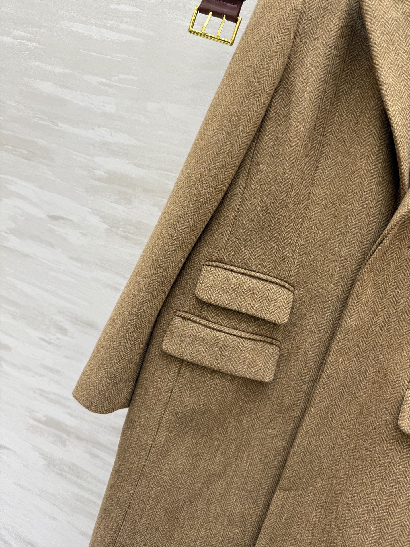 #Ralph Laure♡²⁵秋冬新款 羊毛人字纹翻领大衣 定制复古羊毛人字纹面料 高品质 现货首发si