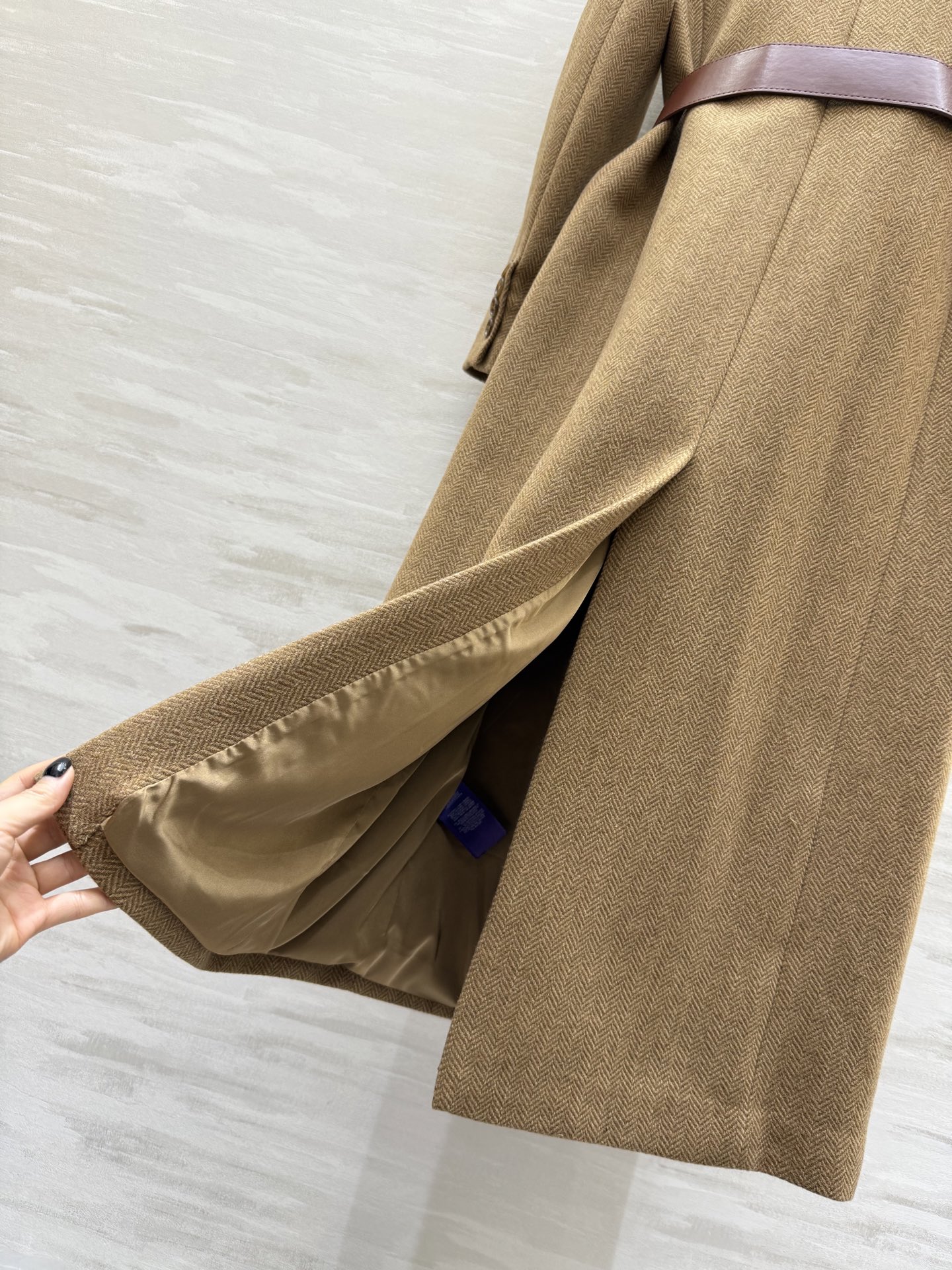 #Ralph Laure♡²⁵秋冬新款 羊毛人字纹翻领大衣 定制复古羊毛人字纹面料 高品质 现货首发si