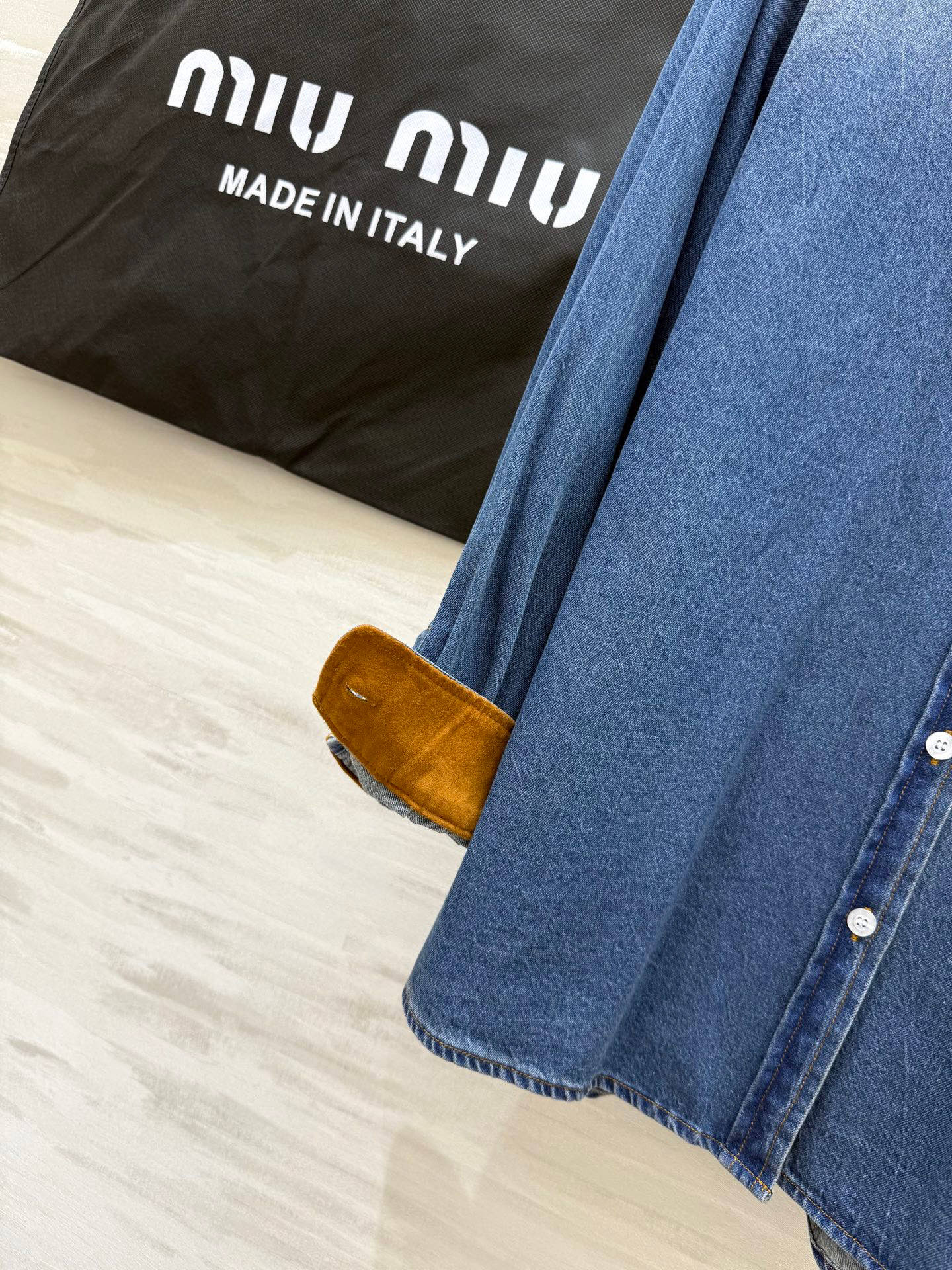 Miu Miu Distressed Denim Shirt - High Quality, Autumn/Winter Collection 8 i1762790427825 4295 0 6