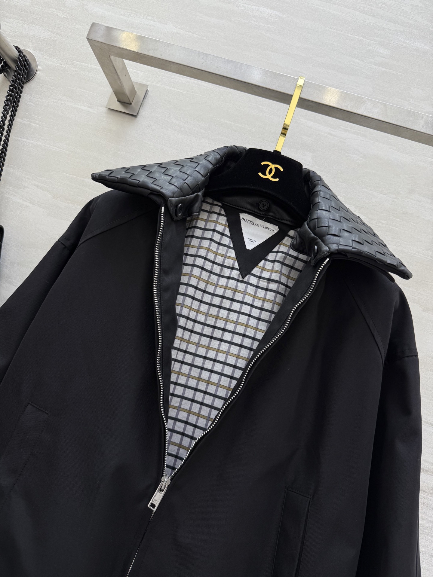 #Bottega Venet♡²⁵秋冬新款夹克外套 手工编织皮领 可拆卸 复古贵气or清爽利落随心切换！