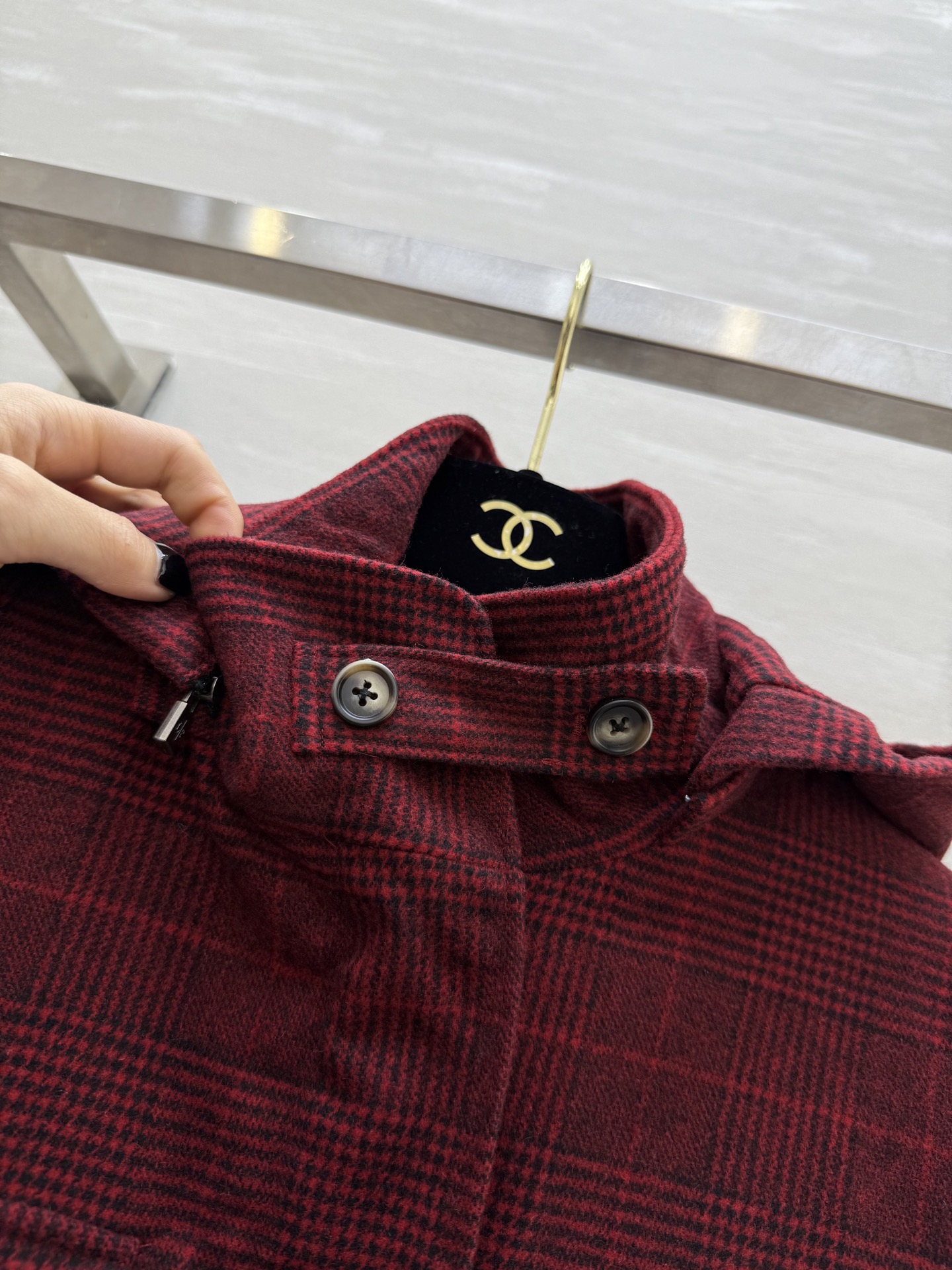 #Loro Pian♡ 25/26系列 羊毛格纹连帽外套 高品质定制 现货首发size：S/M/L（s码