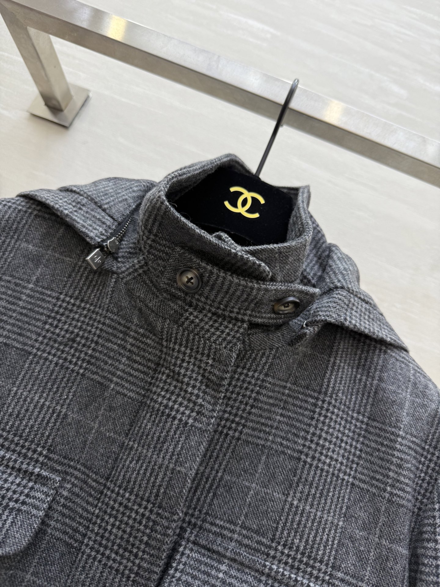 #Loro Pian♡ 25/26系列 羊毛格纹连帽外套 高品质定制 现货首发size：S/M/L（s码