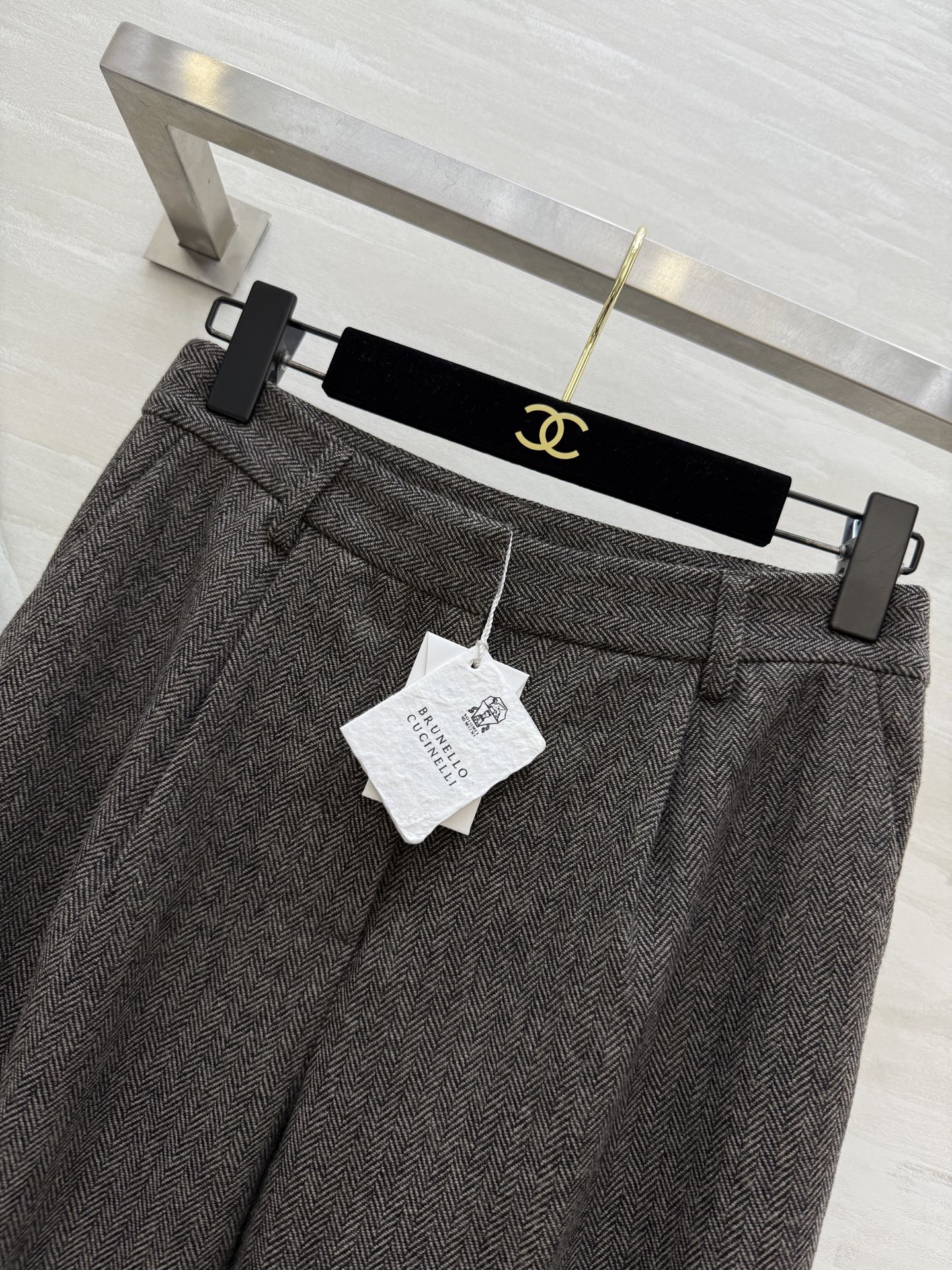 #BC²⁵秋冬新款 羊毛人字纹西裤 高品质定制 现货首发size：S/M/L（s码腰围：66，臀围：98