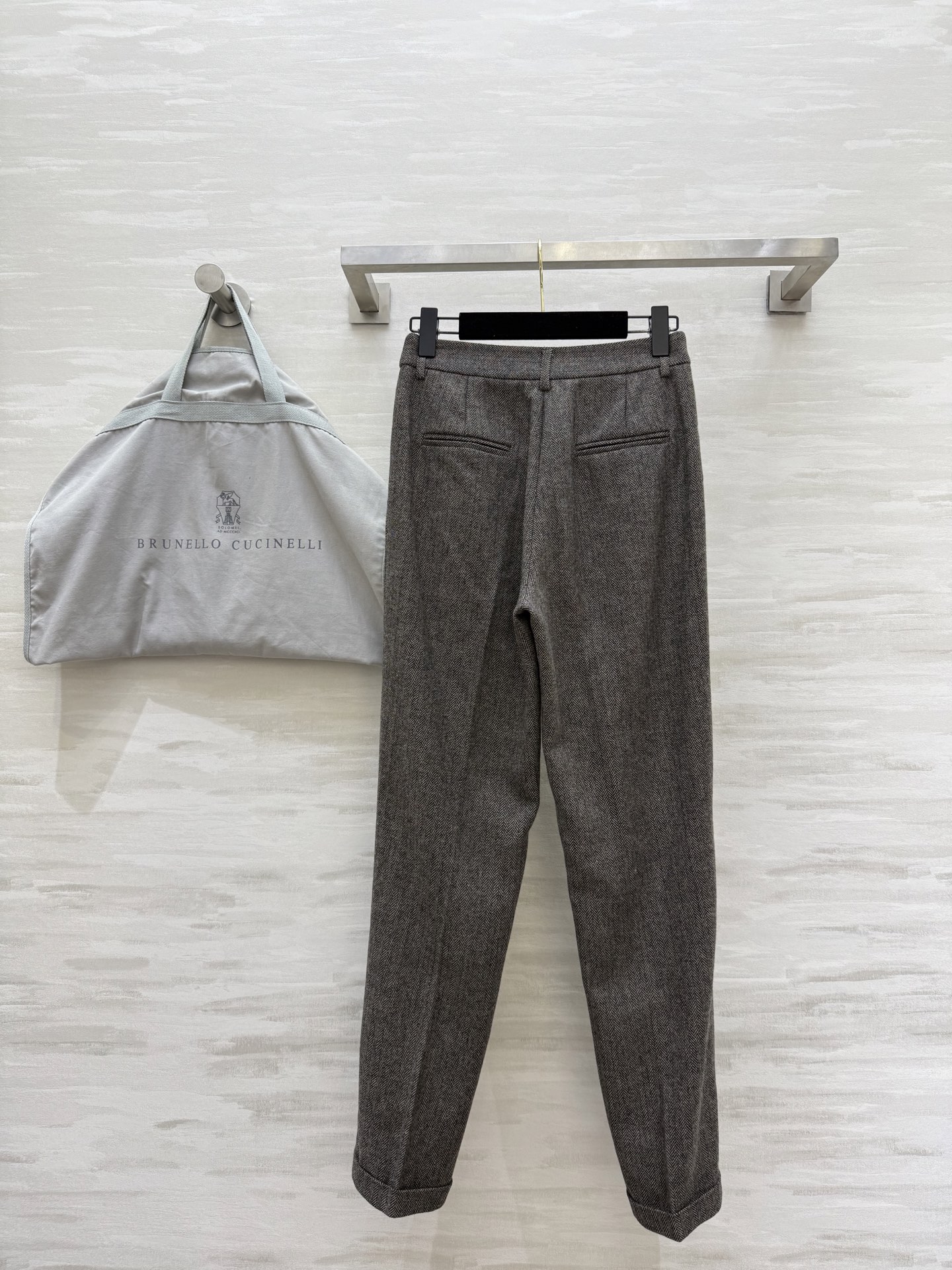 #BC²⁵秋冬新款 羊毛人字纹西裤 高品质定制 现货首发size：S/M/L（s码腰围：66，臀围：98