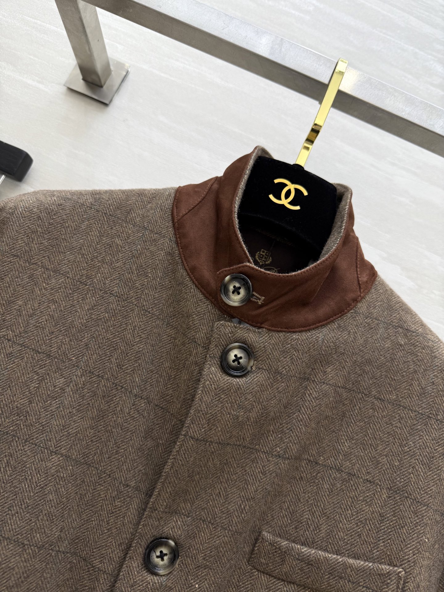 #LP²⁵秋冬新款 老钱风羊毛混纺格纹外套 高品质定制 现货来size：S/M/L（s码肩宽：42，胸围