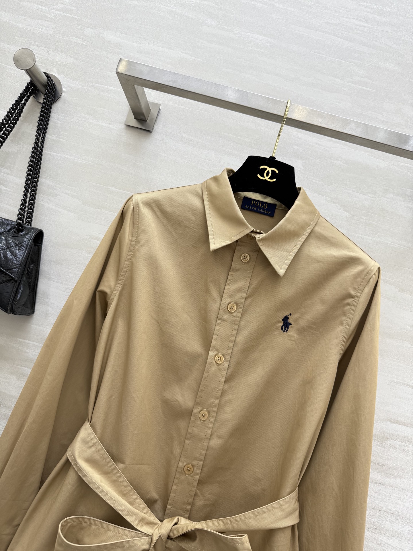 #拉夫劳伦²⁵秋冬新款 翻领衬衣式连衣裙 高品质定制 现货首发size：S/M/L（s码肩宽：36，胸围