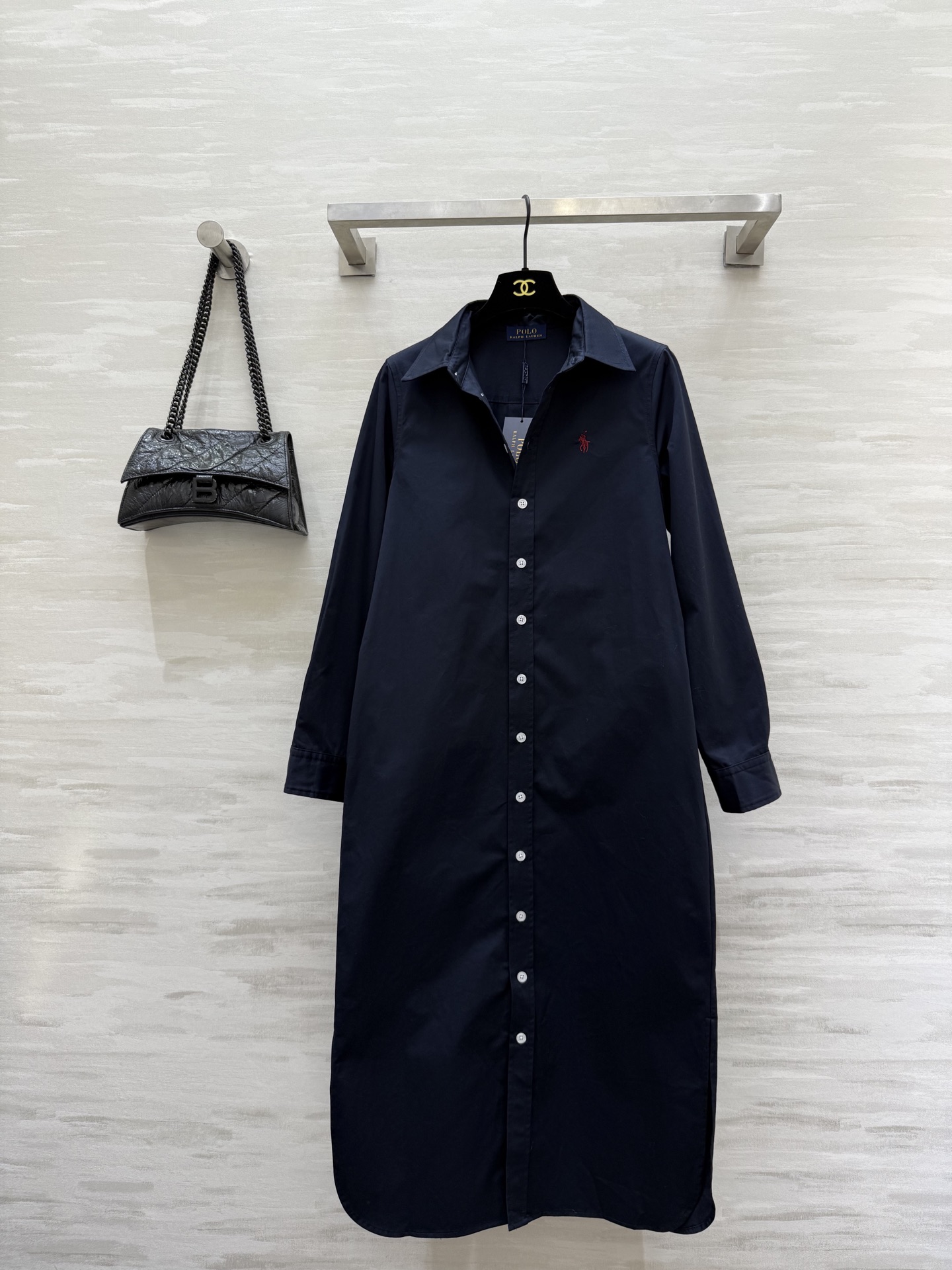 #拉夫劳伦²⁵秋冬新款 翻领衬衣式连衣裙 高品质定制 现货首发size：S/M/L（s码肩宽：36，胸围