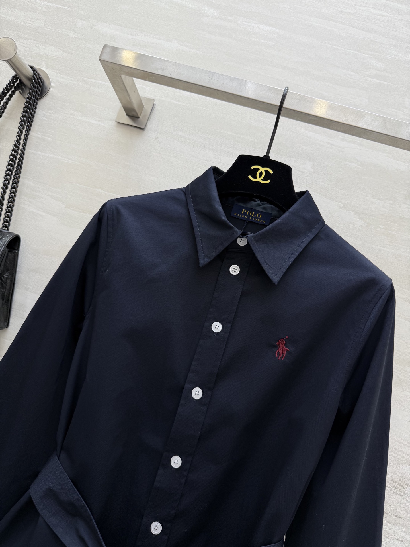 #拉夫劳伦²⁵秋冬新款 翻领衬衣式连衣裙 高品质定制 现货首发size：S/M/L（s码肩宽：36，胸围