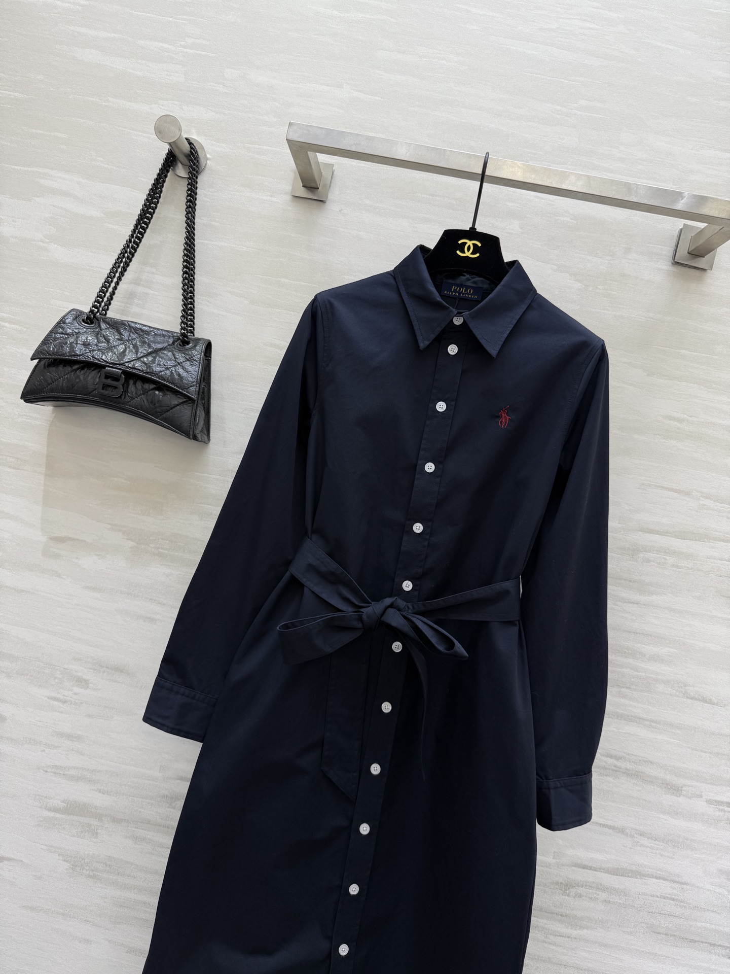 #拉夫劳伦²⁵秋冬新款 翻领衬衣式连衣裙 高品质定制 现货首发size：S/M/L（s码肩宽：36，胸围