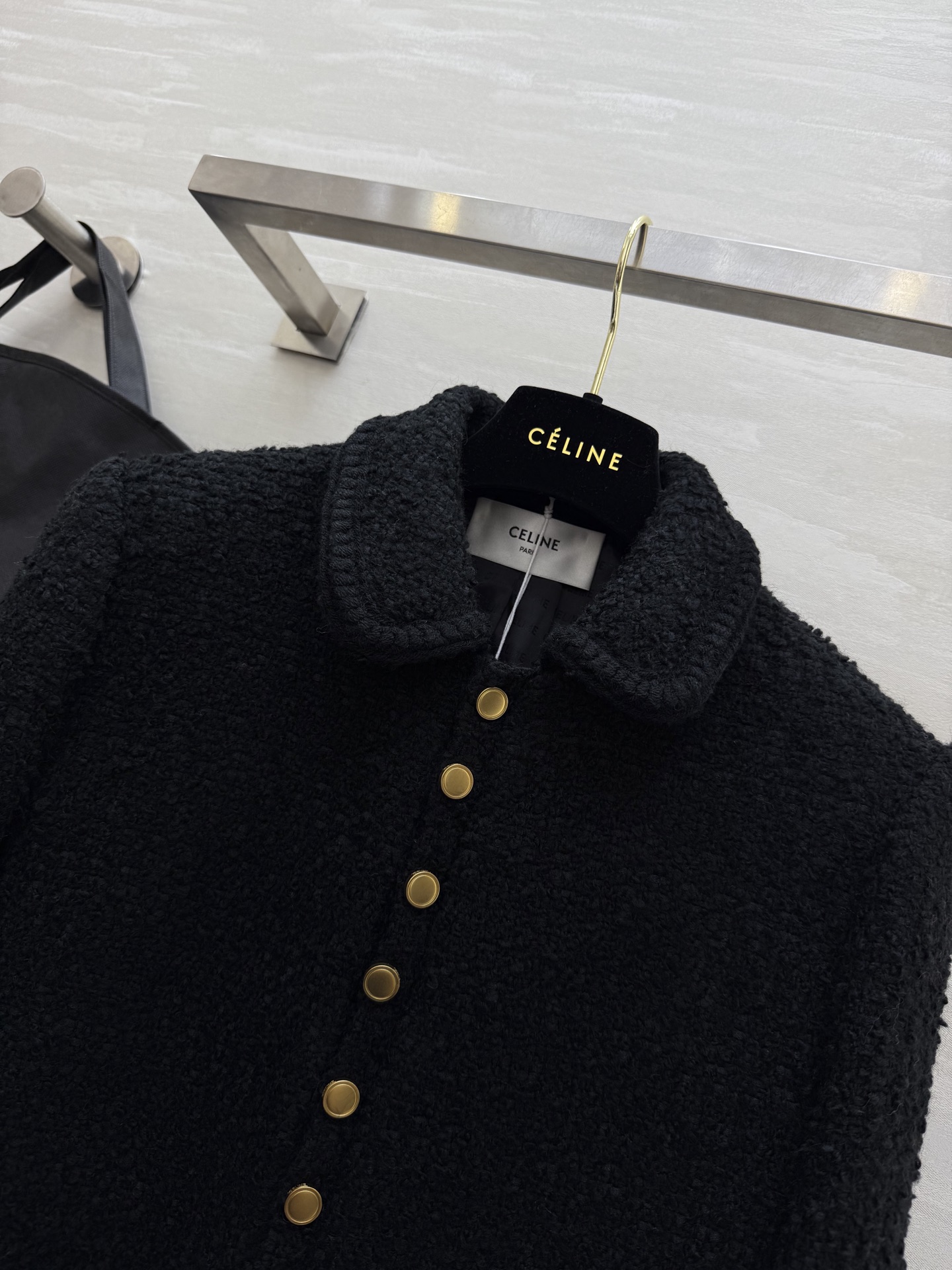 #Celi♡²⁵秋冬新款 羊毛混纺粗花呢外套 高品质定制 现货来size：S/M/L（s码肩宽：38，胸