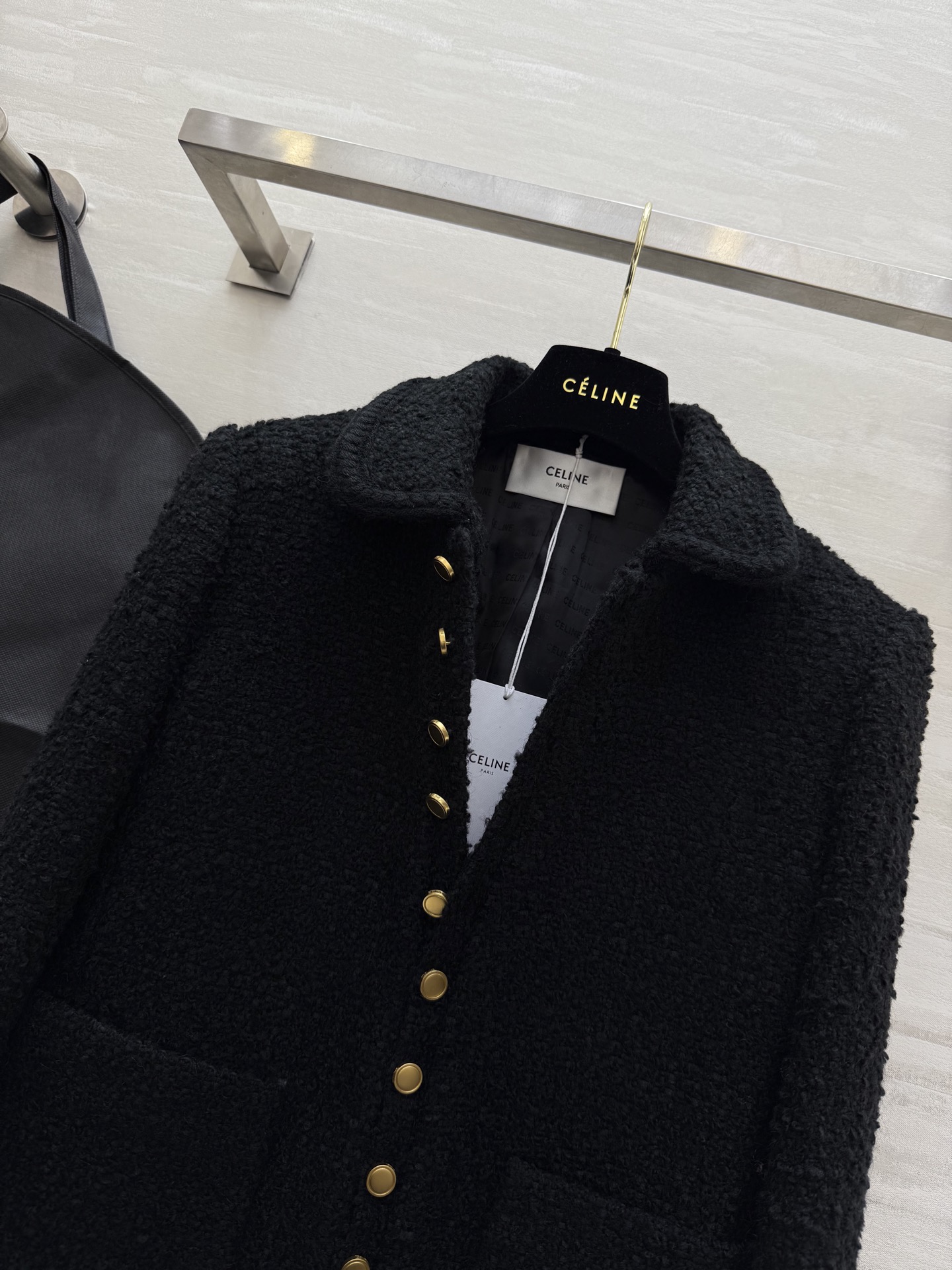 #Celi♡²⁵秋冬新款 羊毛混纺粗花呢外套 高品质定制 现货来size：S/M/L（s码肩宽：38，胸