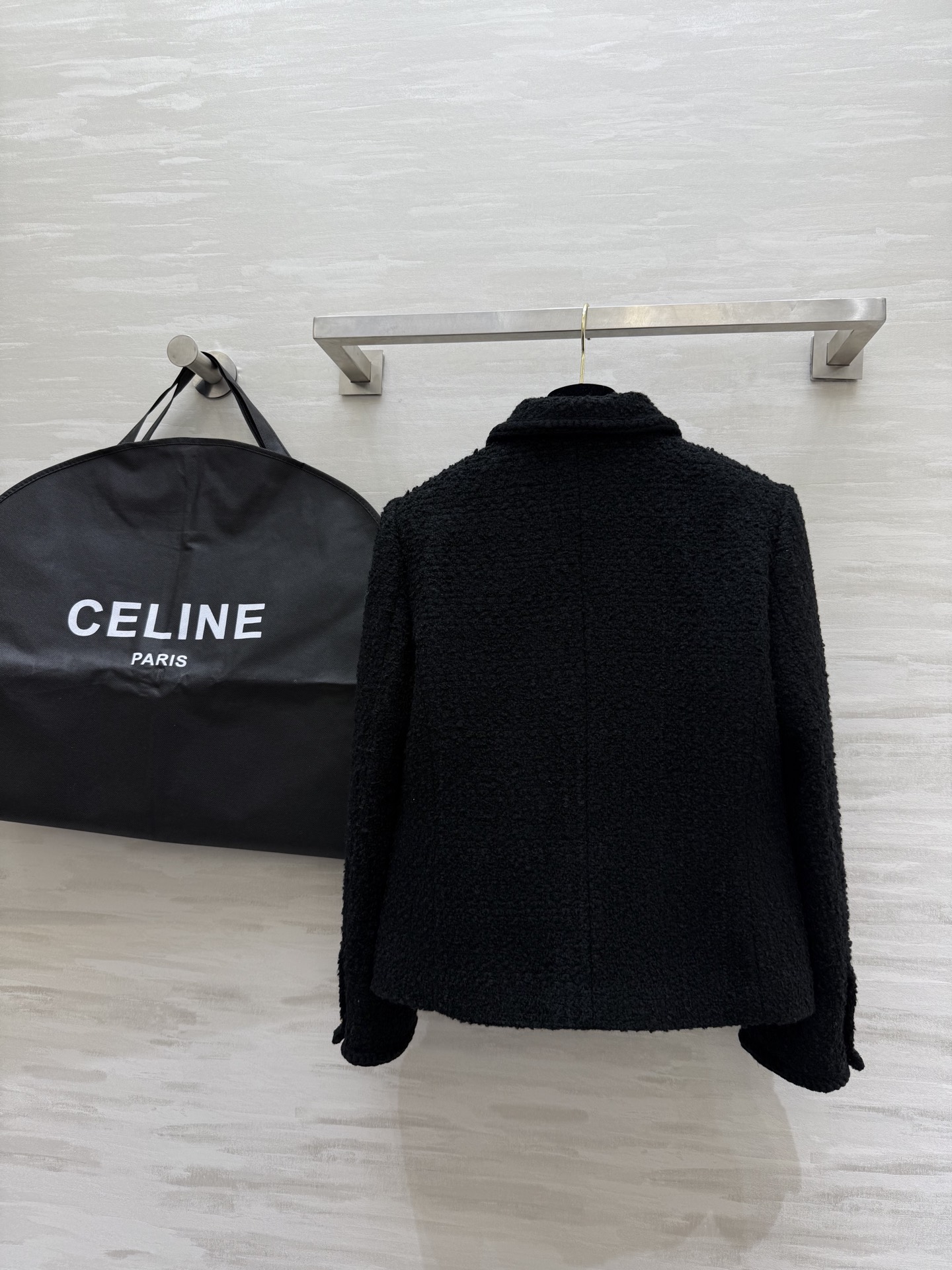 #Celi♡²⁵秋冬新款 羊毛混纺粗花呢外套 高品质定制 现货来size：S/M/L（s码肩宽：38，胸