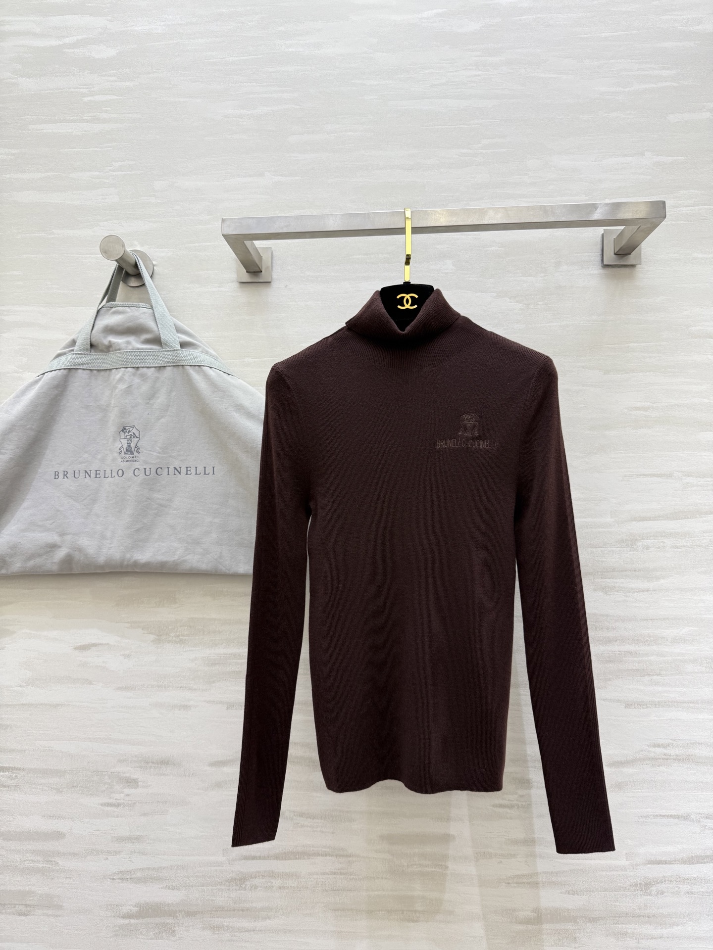 NO:638997,Brunello Cucinell new style for autumn and winter, wool turtleneck base, exquisite and high-end logo embroidery on the front, high-quality customization, ready for sale, sizeS/M/L (S size elastic bust 72, length 57), women's clothing, brunello cucinelli, alexander wang19860909Brunello Cucinell秋冬新款 羊毛高领打底 前襟logo刺绣精致高级 高品质定制 现货首发sizeS/M/L（s码弹力胸围72,衣长57）,女装,brunello cucinelli,alexander wang,Women's clothing