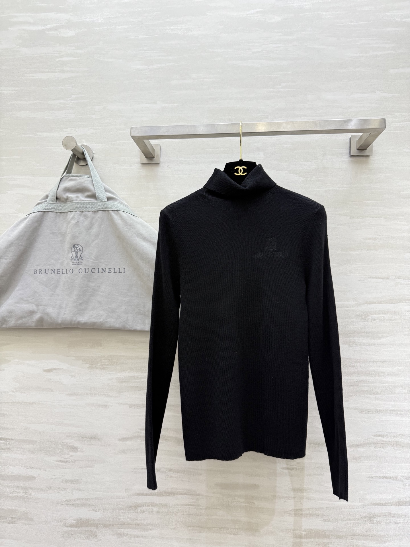 NO:639003,Brunello Cucinell new style for autumn and winter, wool turtleneck base, exquisite and high-end logo embroidery on the front, high-quality customization, ready for sale, sizeS/M/L (S size elastic bust 72, length 57), women's clothing, brunello cucinelli, alexander wang19860909Brunello Cucinell秋冬新款 羊毛高领打底 前襟logo刺绣精致高级 高品质定制 现货首发sizeS/M/L（s码弹力胸围72,衣长57）,女装,brunello cucinelli,alexander wang,Women's clothing