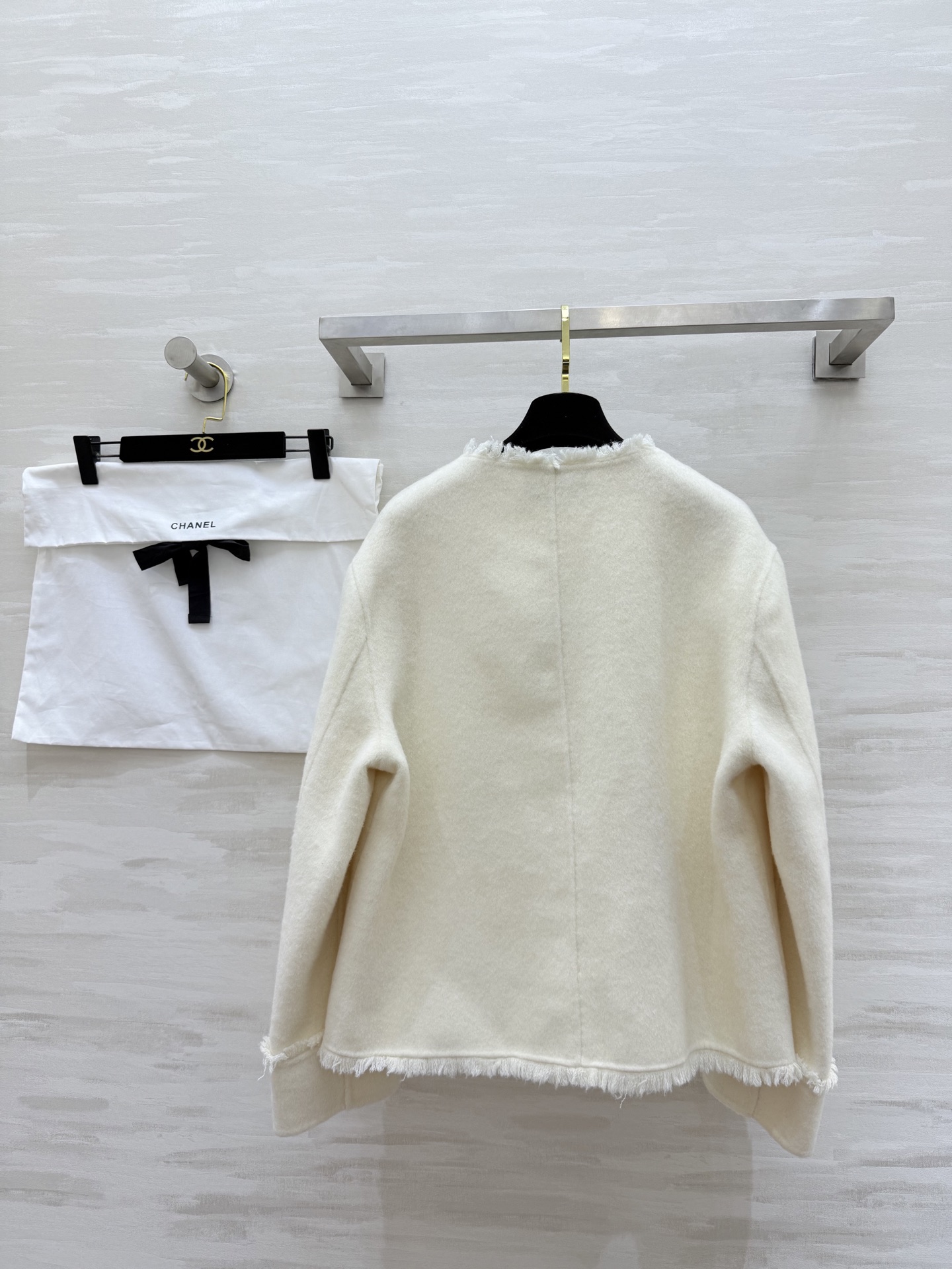 #Chane♡²⁵秋冬新款 双面呢羊毛外套 高品质定制 现货首发size：S/M/L（M码肩宽：46，胸