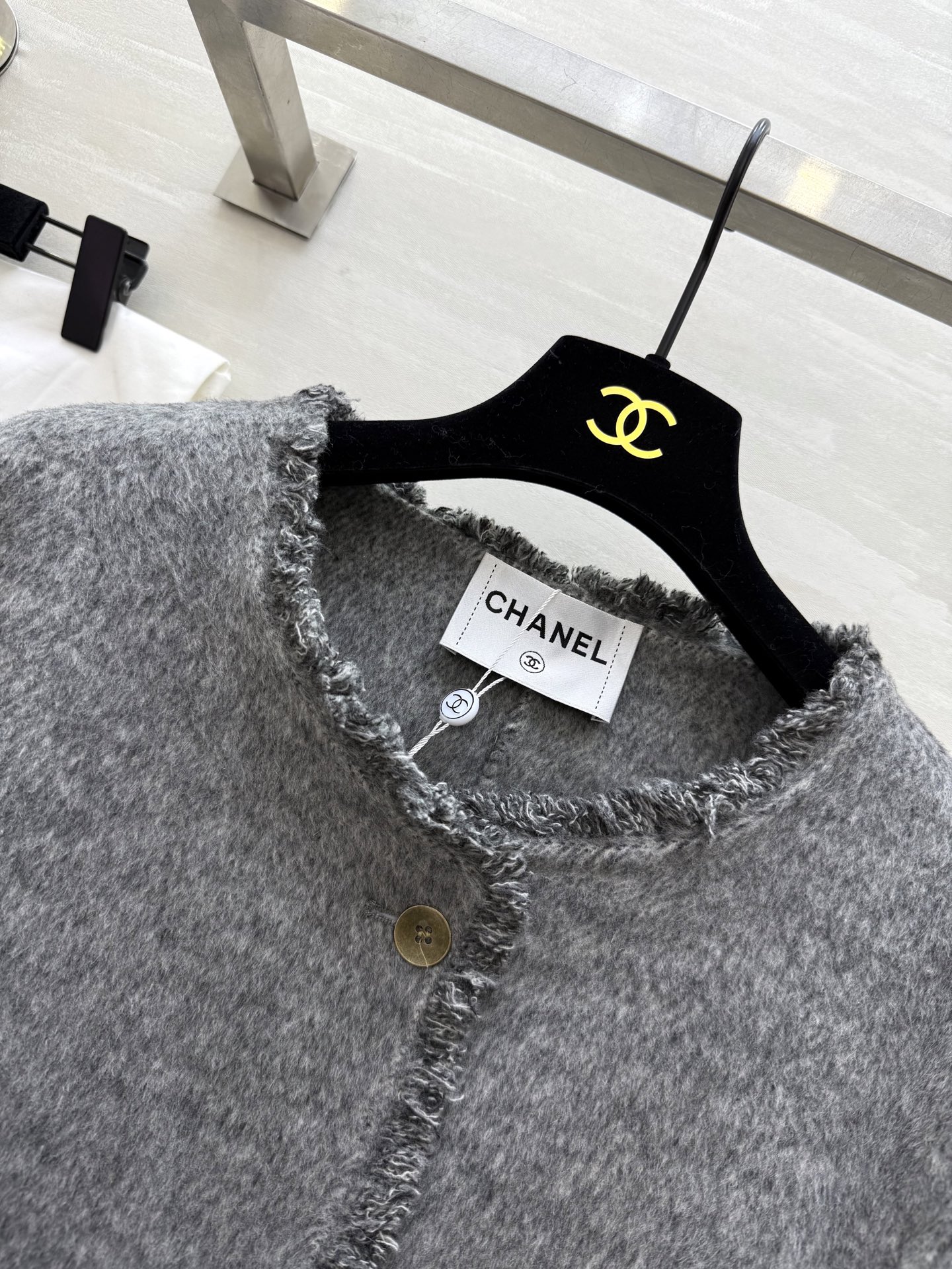 #Chane♡²⁵秋冬新款 双面呢羊毛外套 高品质定制 现货首发size：S/M/L（M码肩宽：46，胸